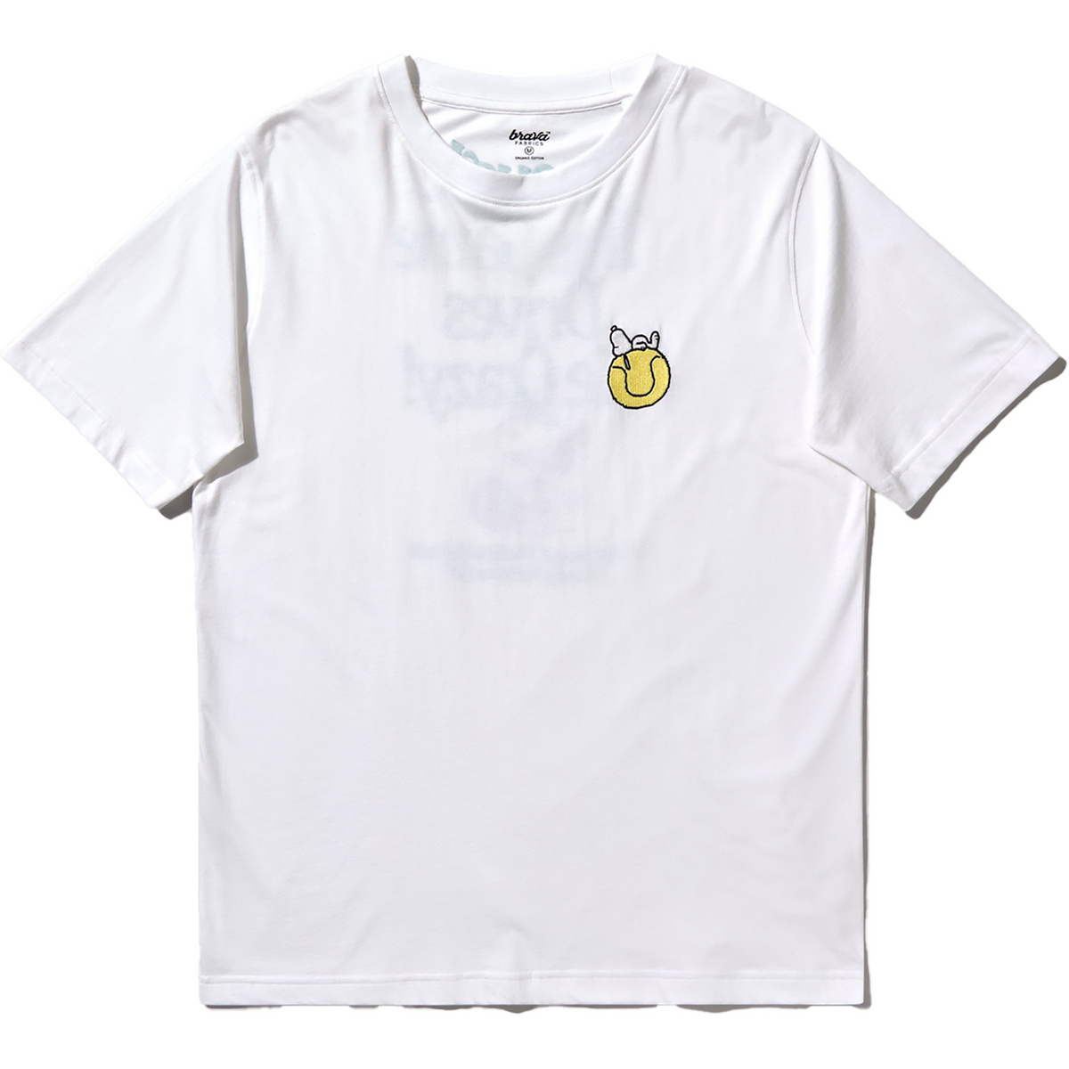 Brava Fabrics Homme T-shirt Peanuts Tennis Double Fault Snoopy (taille M, Blanc)