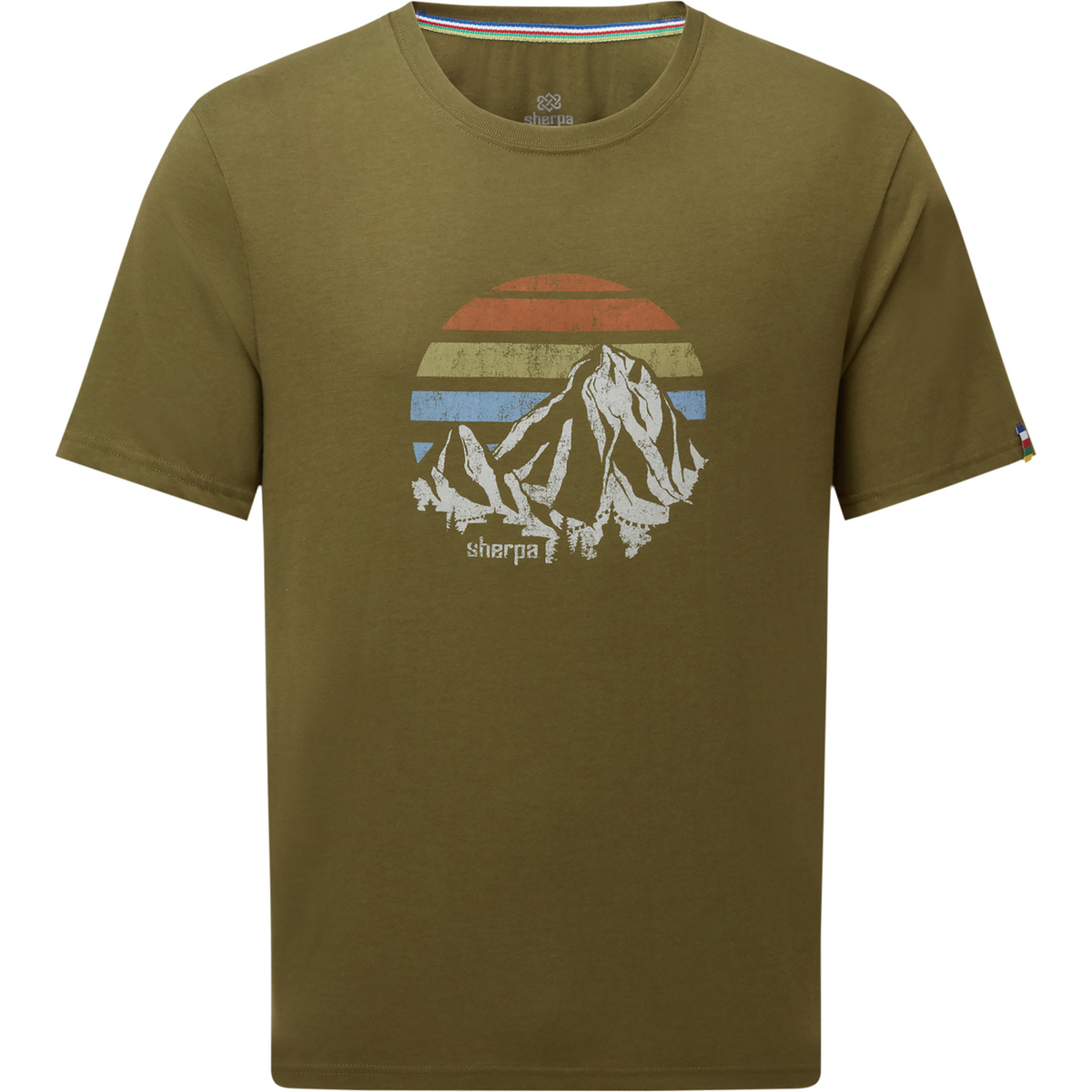 Sherpa Adventure Gear Herren Bali Retro Sunset T-Shirt (Größe M, gruen)