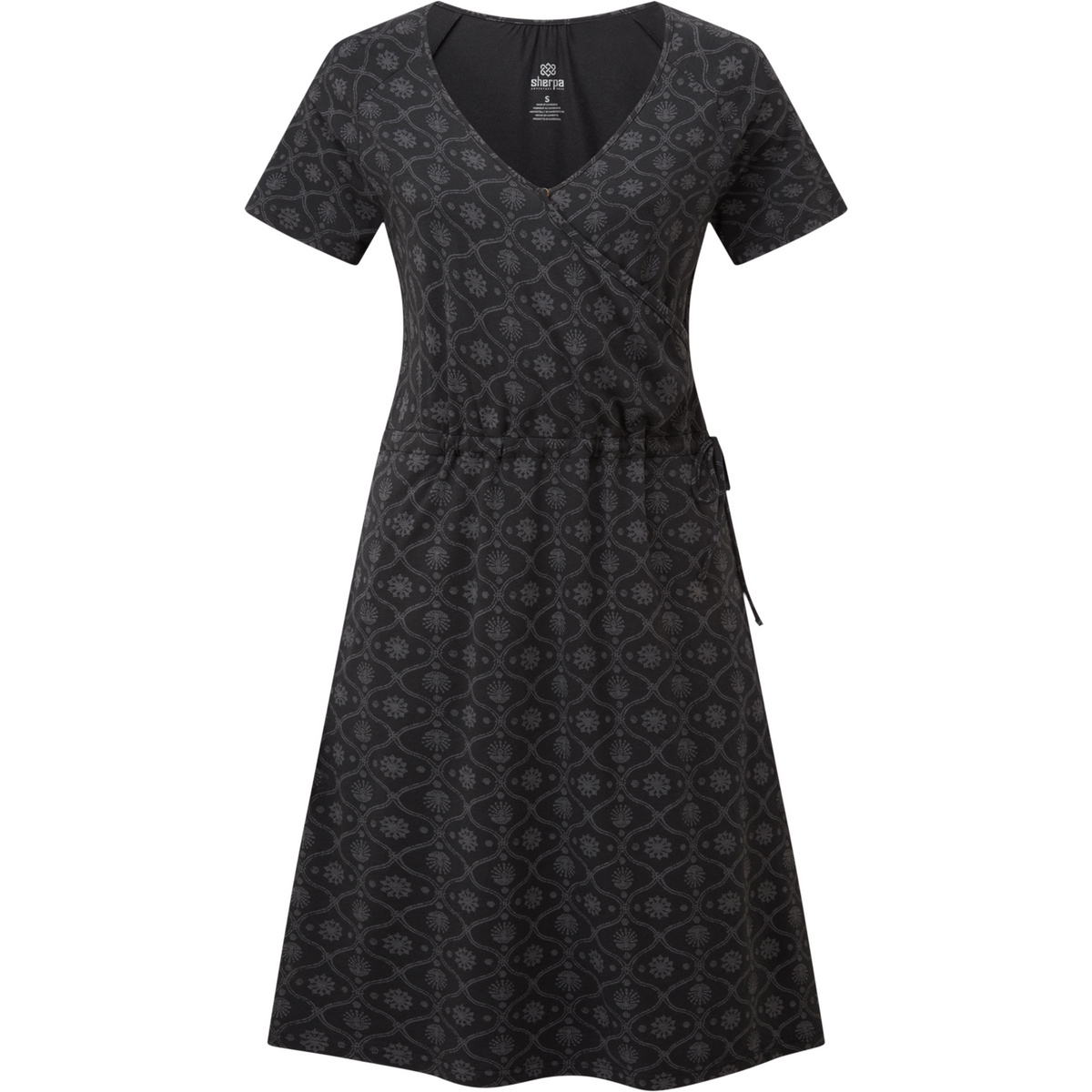Sherpa Adventure Gear Donna Vestito Neha Faux Wrap (Taglia M, Nero)