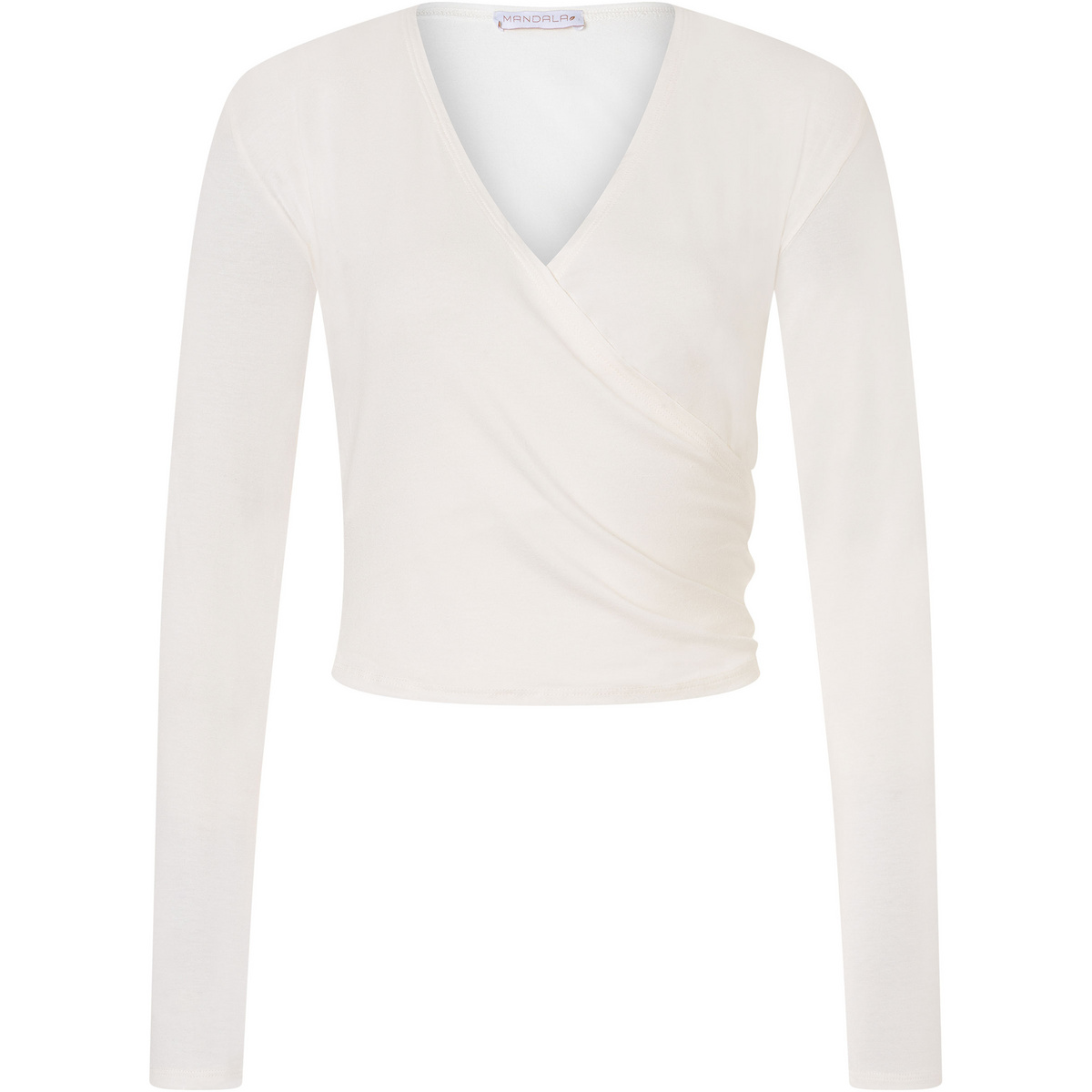 Mandala Femme T-shirt long Wrap (taille M, Blanc)