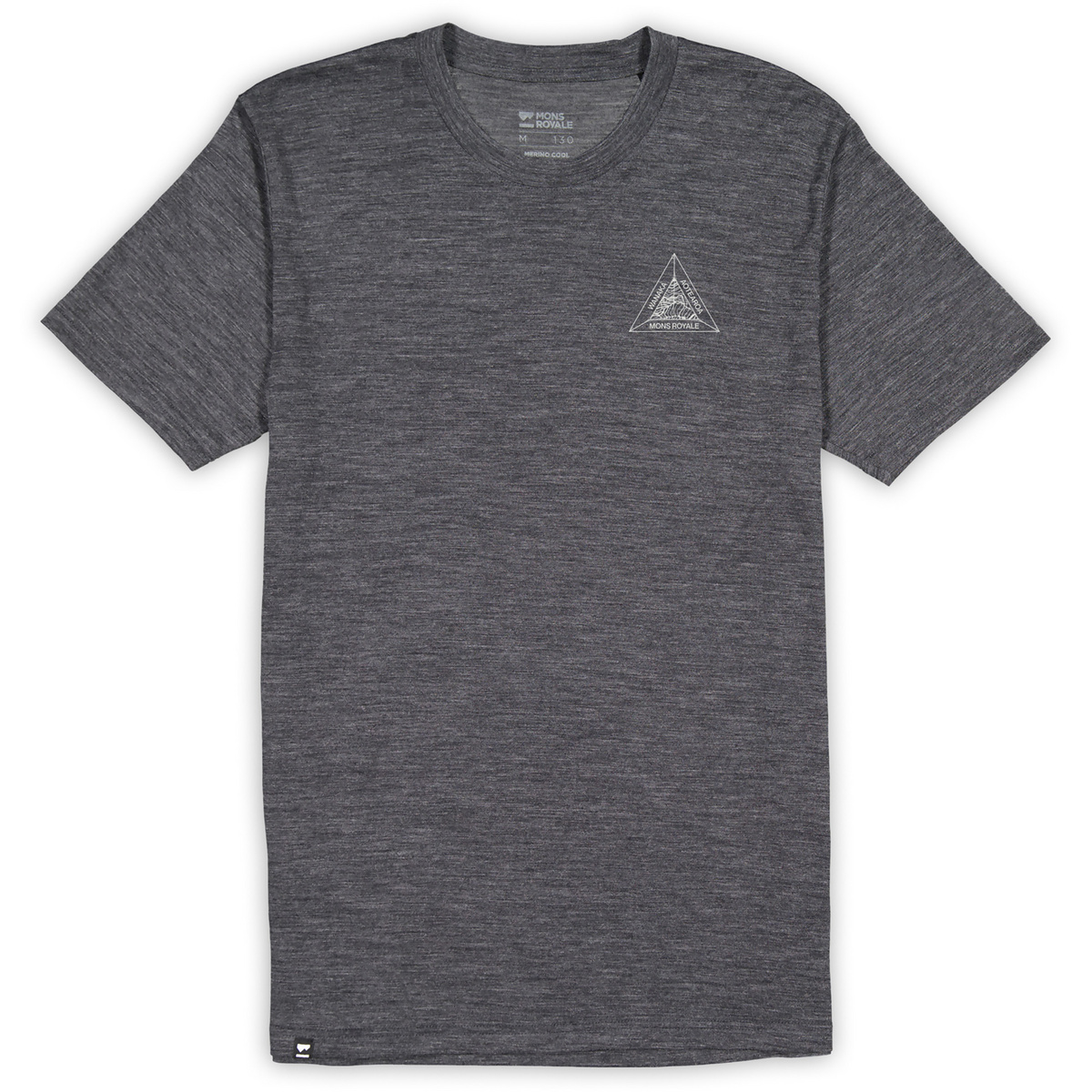 Mons Royale Herren Zephyr Merino Tencel T-Shirt (Größe S, grau)