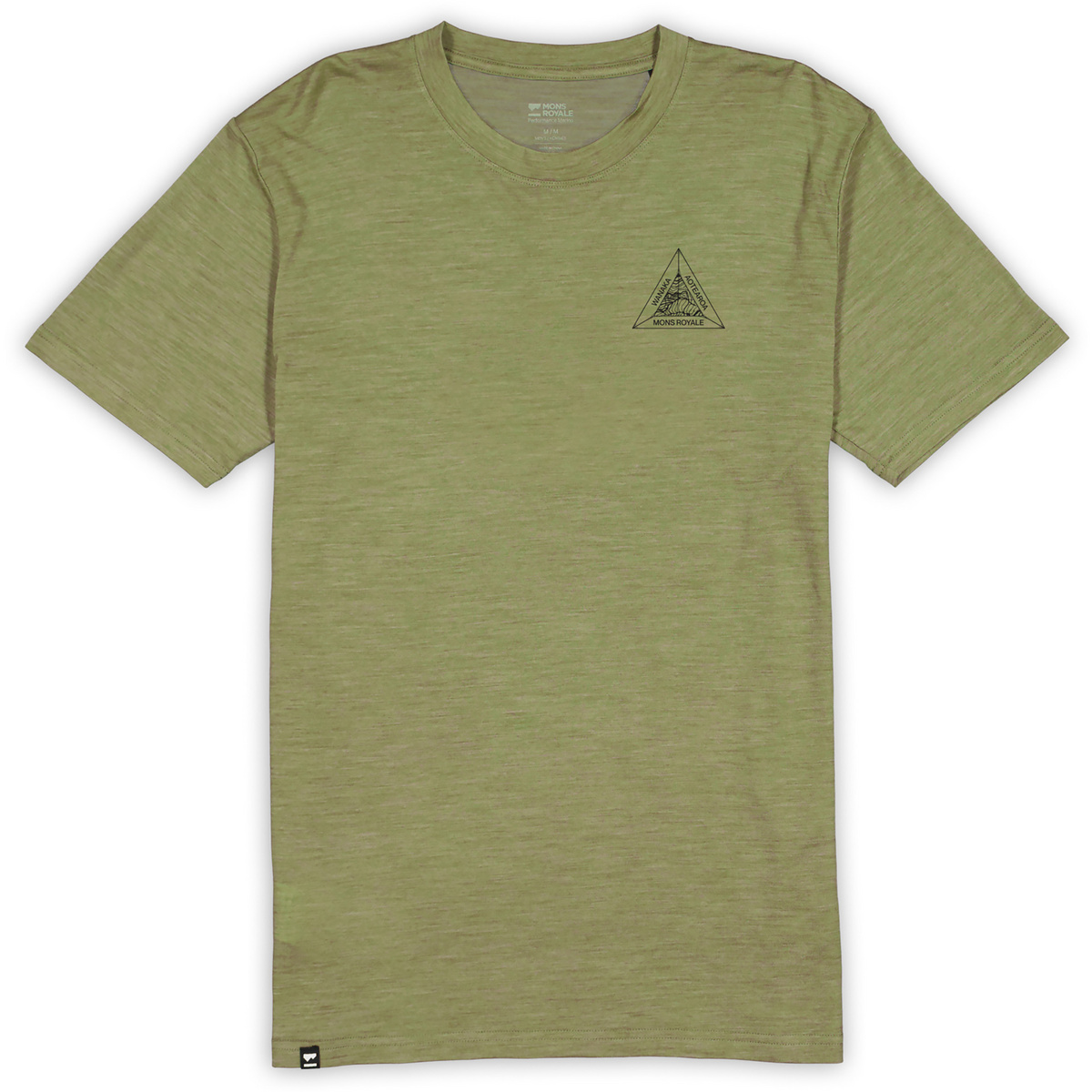 Mons Royale Herren Zephyr Merino Tencel T-Shirt (Größe S, gruen)