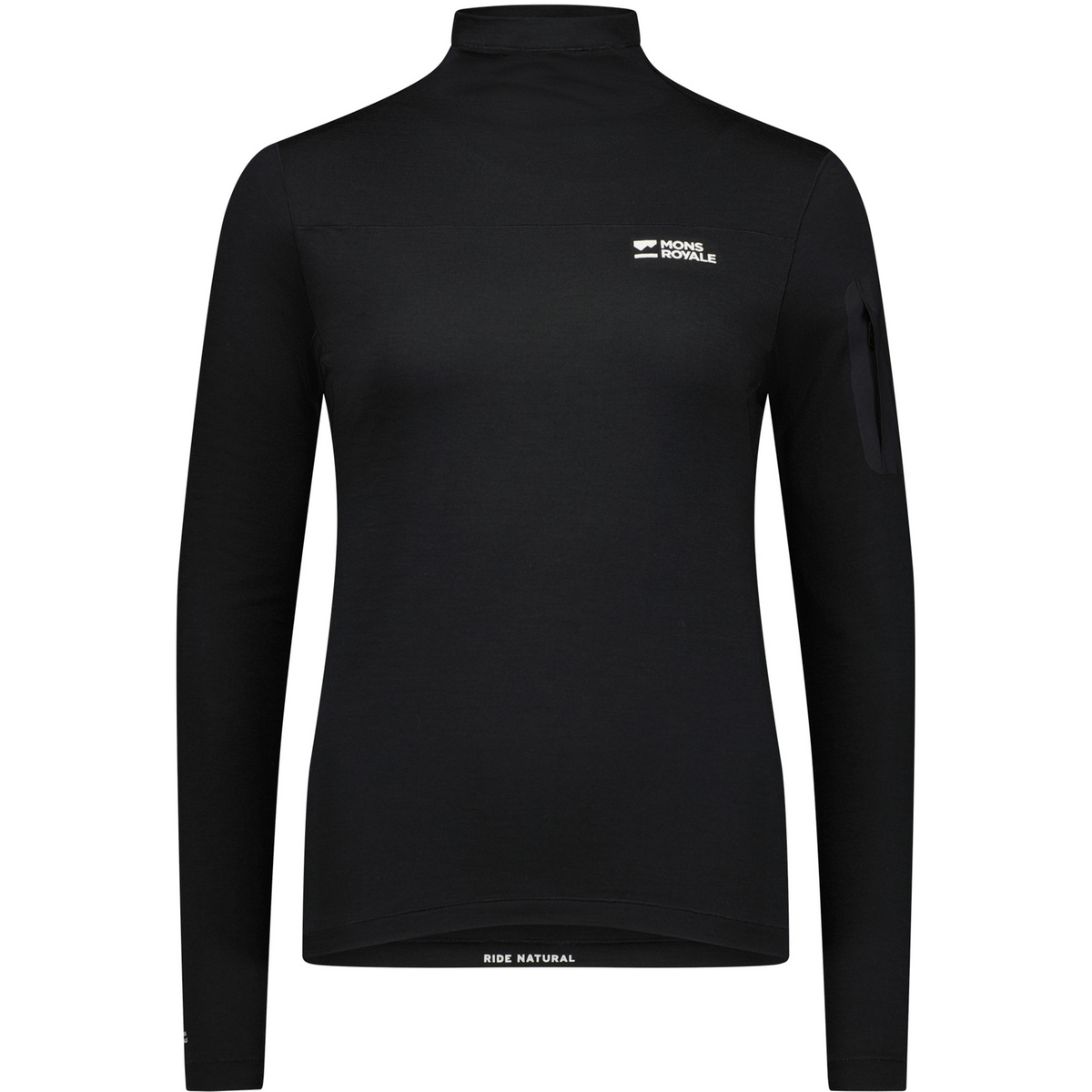 Image of Mons Royale Damen Diversion Merino Mock Neck Longsleeve