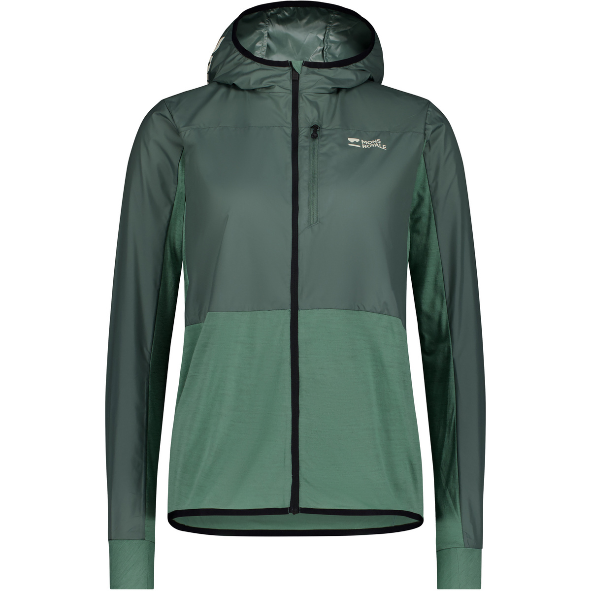 Mons Royale Damen Diversion Merino Wind Jacke (Größe XS, gruen)