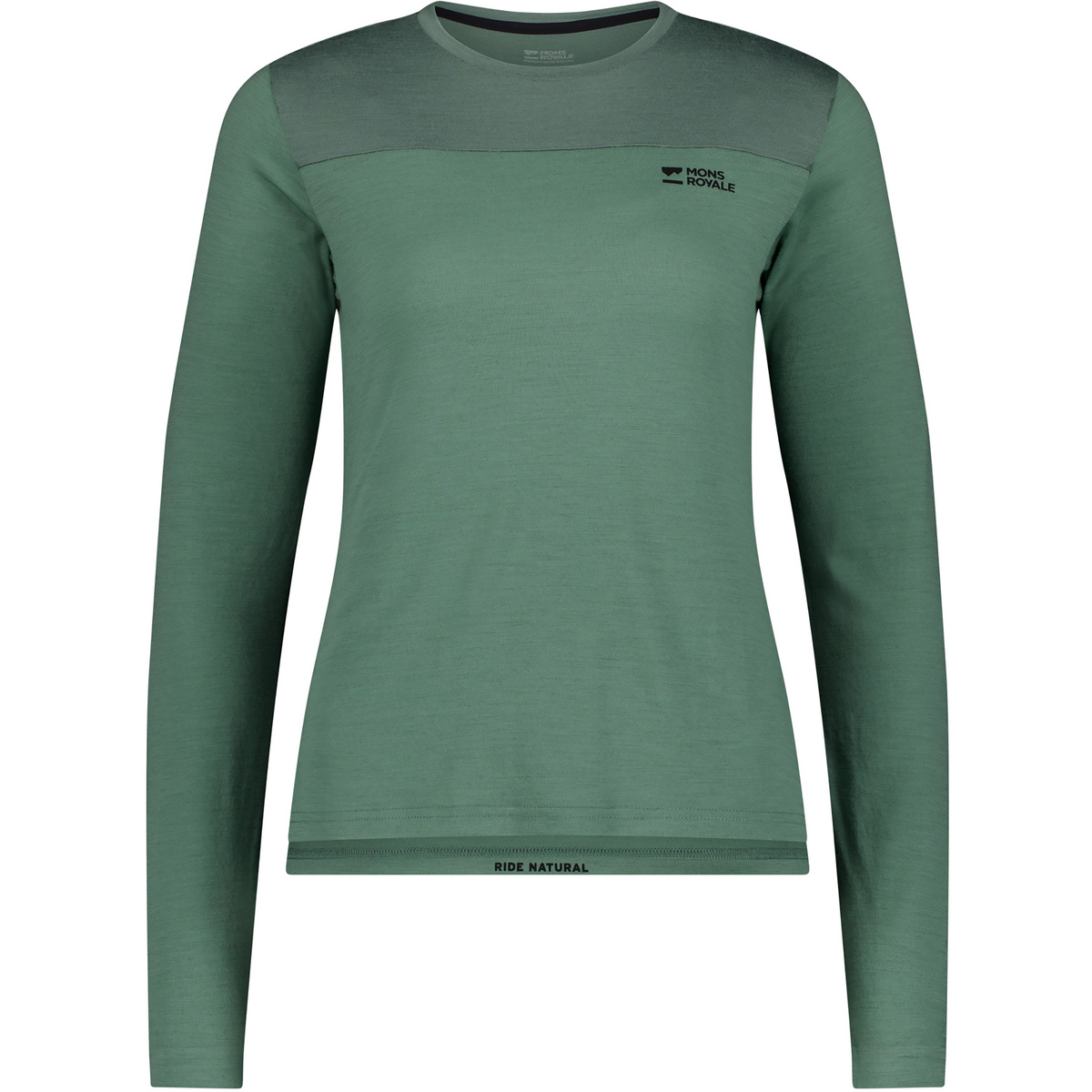 Mons Royale Damen Diversion Merino Bike Longsleeve (Größe M, gruen)