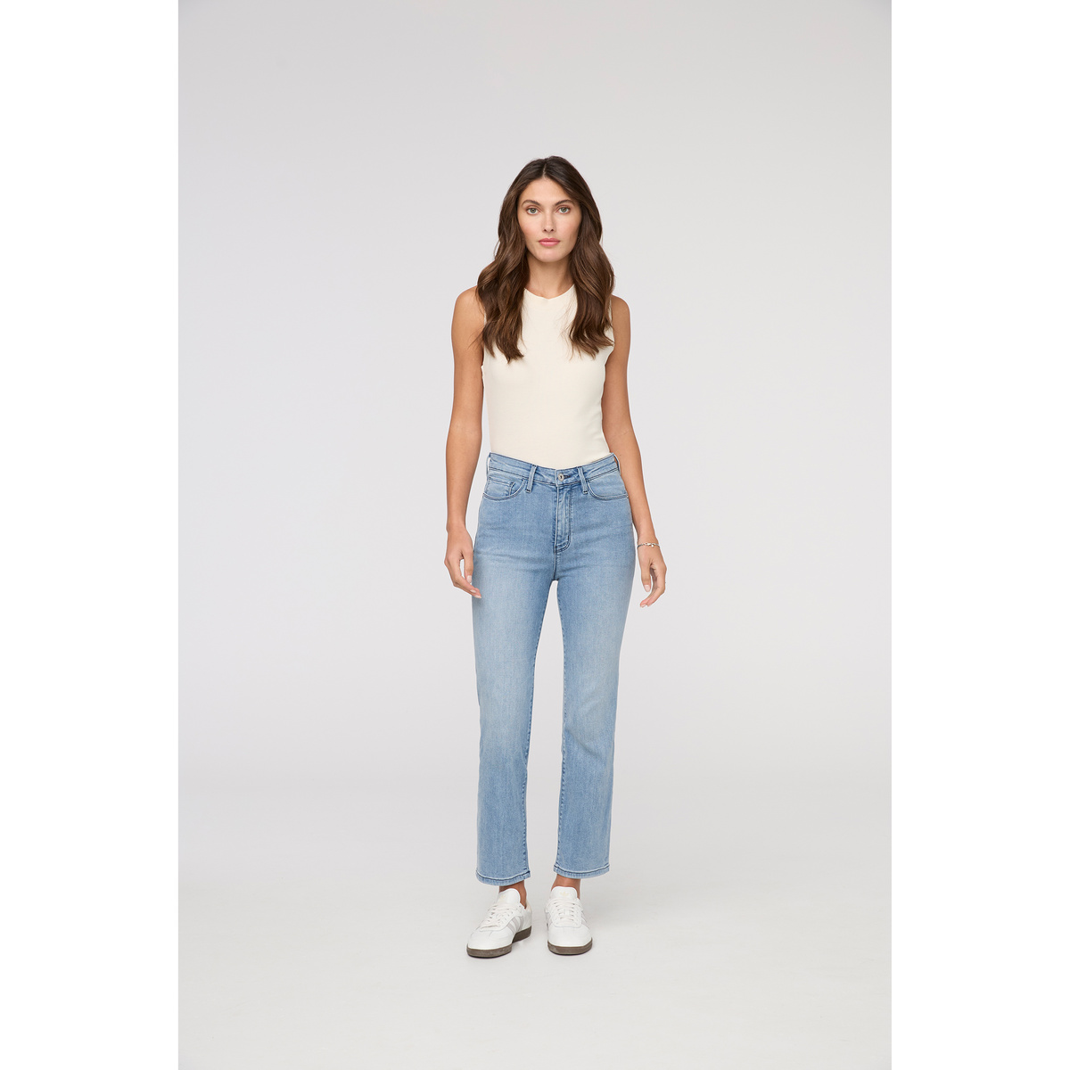 Duer Damen No Sweat High Rise Slim Straight Jeans (Größe L, blau)