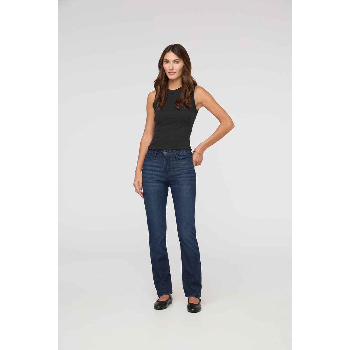 Duer Damen No Sweat High Rise Slim Straight Jeans (Größe M, blau)