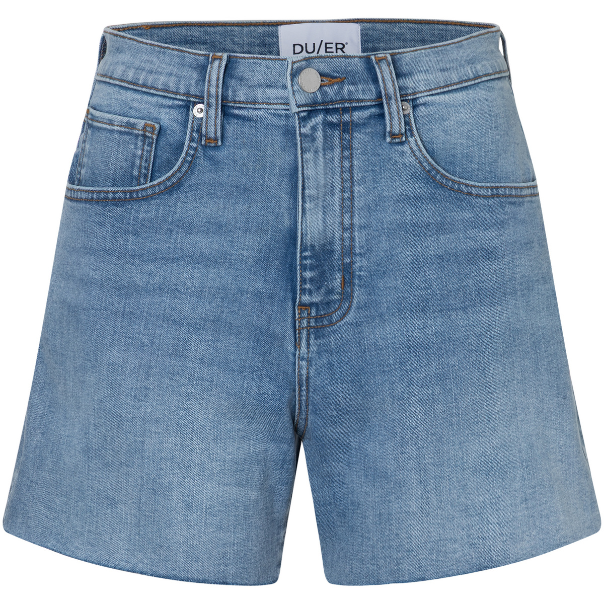 Duer Donna Pantaloncini Performance Plus High Rise Relaxed (Taglia M, Blu)