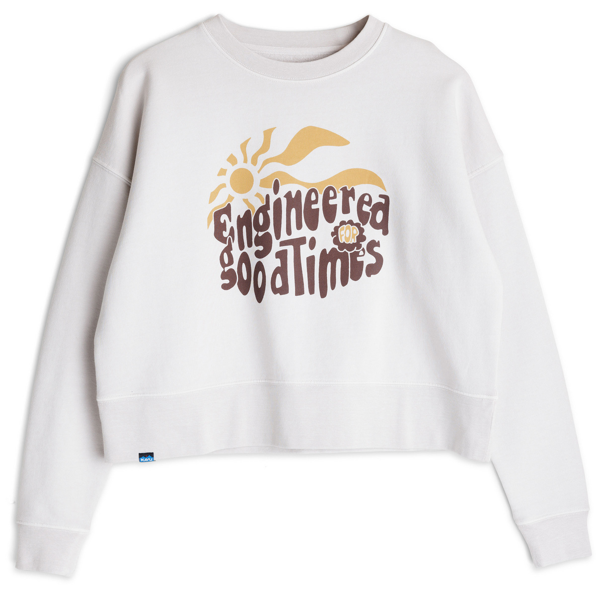 Kavu Donna Pullover Crew Crop (Taglia M, Bianco)