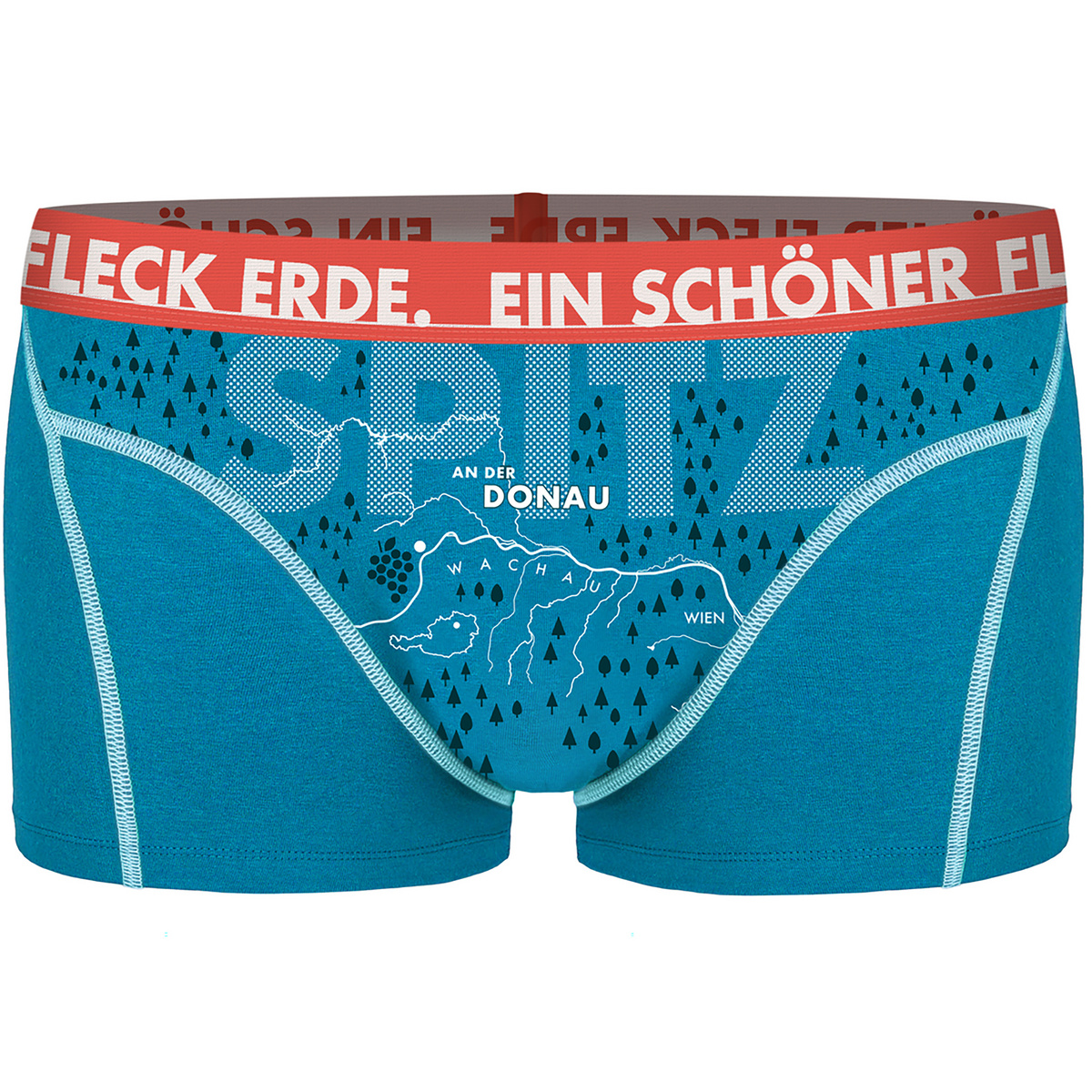 Ein schöner Fleck Erde Uomo Boxer Spitz An Der Donau (Taglia XL, Turchese)