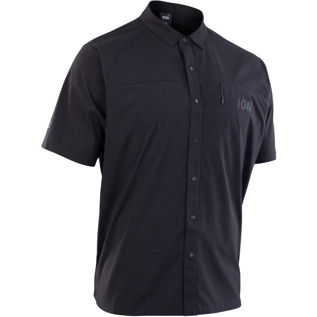 ION Uomo Camicia Vntr Amp (Taglia S, Nero)