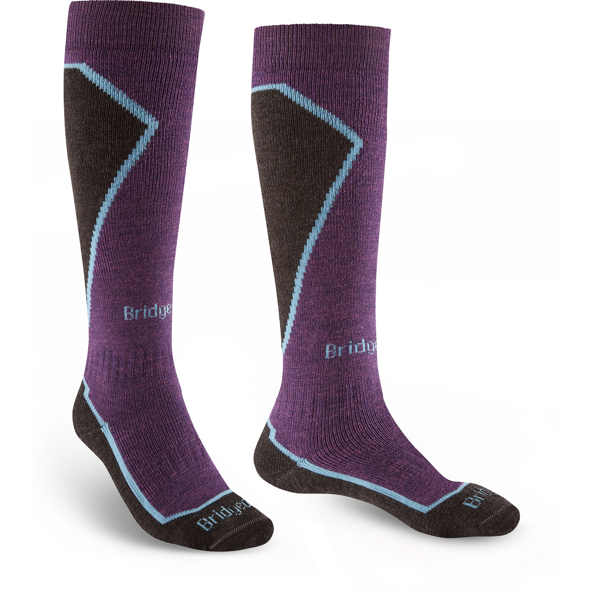Bridgedale Donna Calzini Ski Midweight Plus (Taglia 41 , Viola)