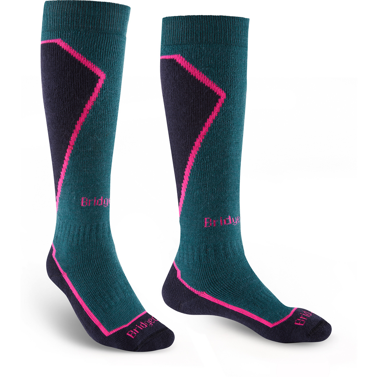 Bridgedale Donna Calzini Ski Midweight Plus (Taglia 41 , Turchese)