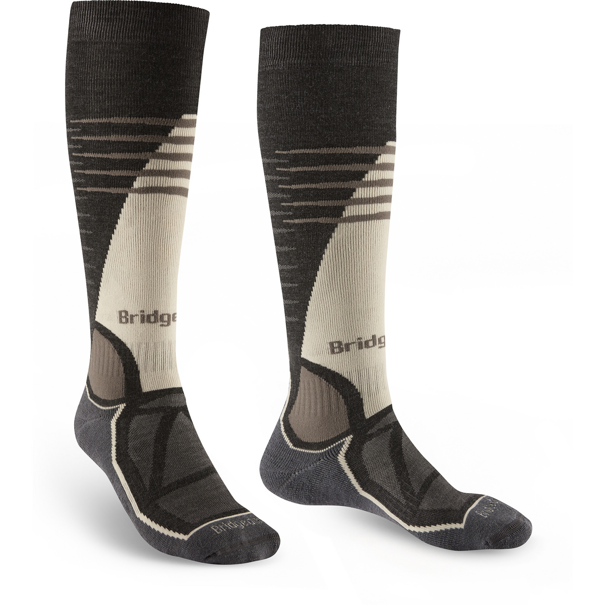 Bridgedale Uomo Calzini Ski Midweight (Taglia 36 , Grigio)