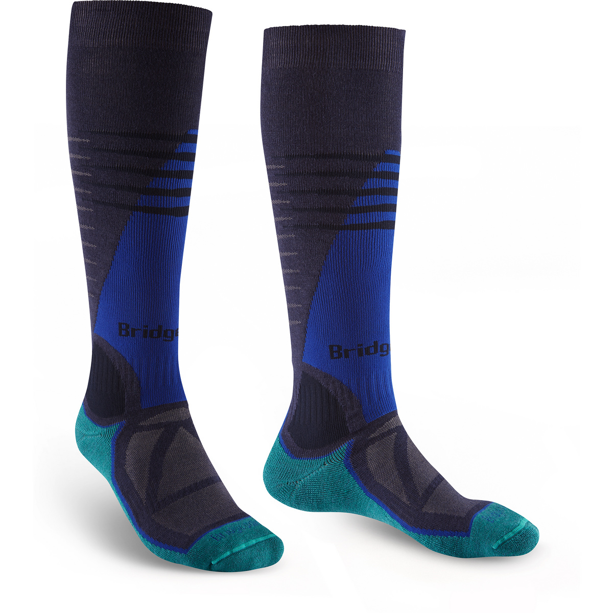 Bridgedale Uomo Calzini Ski Midweight (Taglia 36 , Blu)