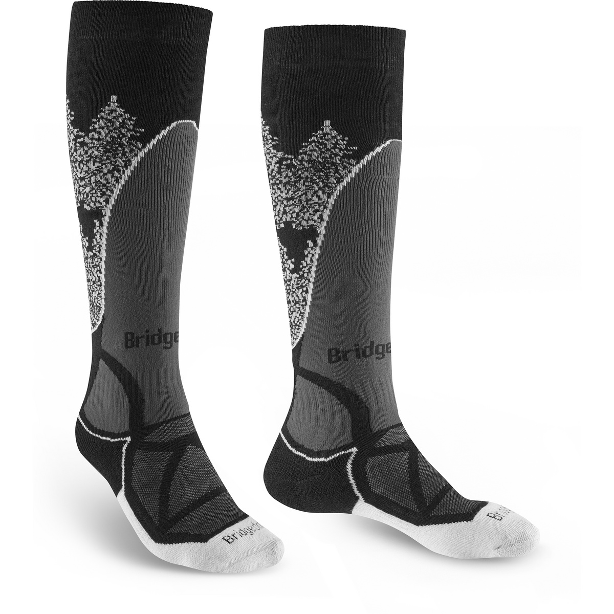Bridgedale Donna Calzini Ski Midweight (Taglia 35 , Nero)