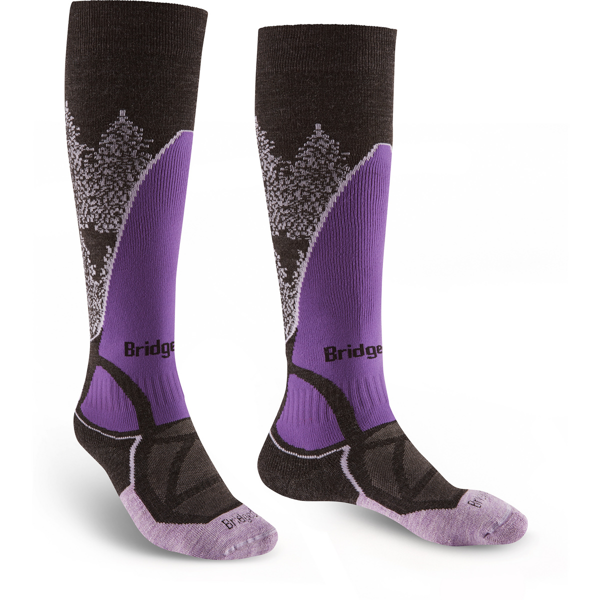 Bridgedale Donna Calzini Ski Midweight (Taglia 35 , Viola)