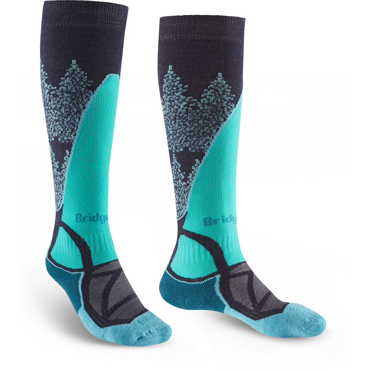Bridgedale Donna Calzini Ski Midweight (Taglia 38 , Turchese)