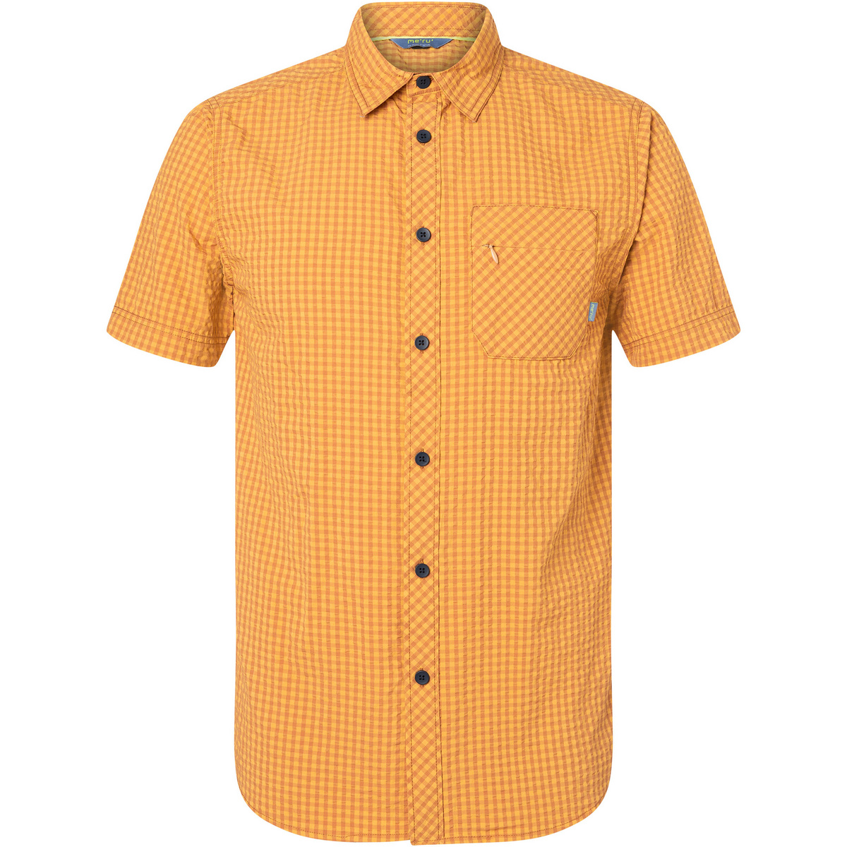 Meru Uomo Camicia Valongo (Taglia M, Marrone)