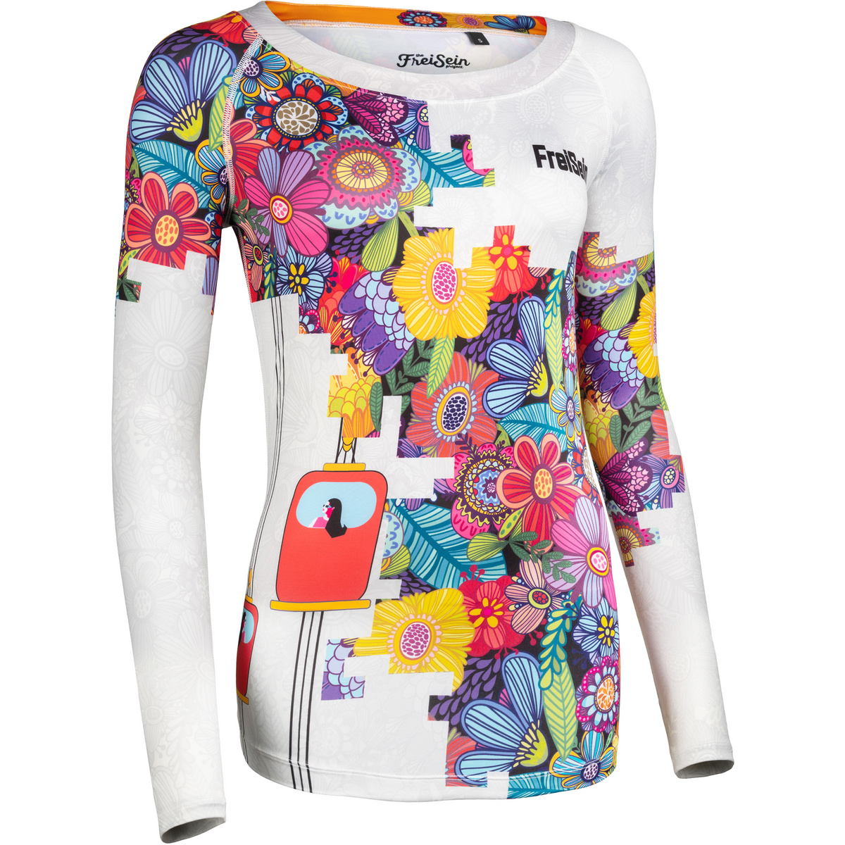FreiSein Donna Maglia a manica lunga LazyBones (Taglia XS, Beige)
