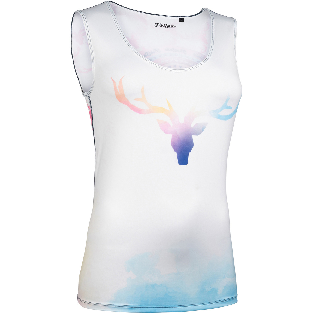 FreiSein Donna Canotta FreeDeers (Taglia L, Beige)