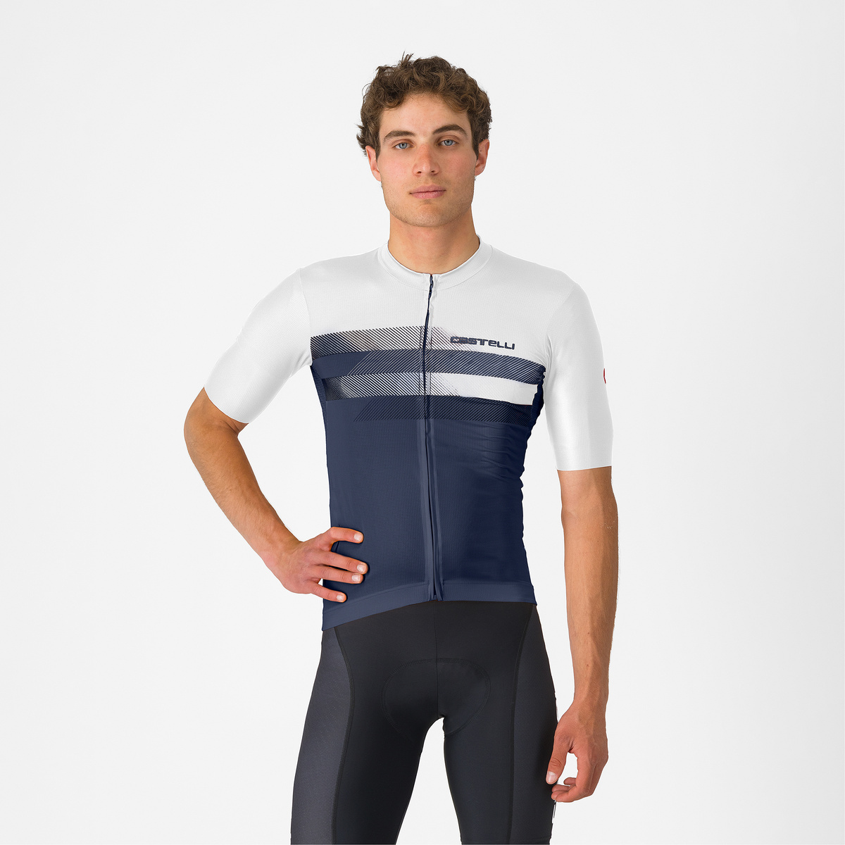 Castelli Uomo Maglia Simbolo (Taglia XXL, Blu)