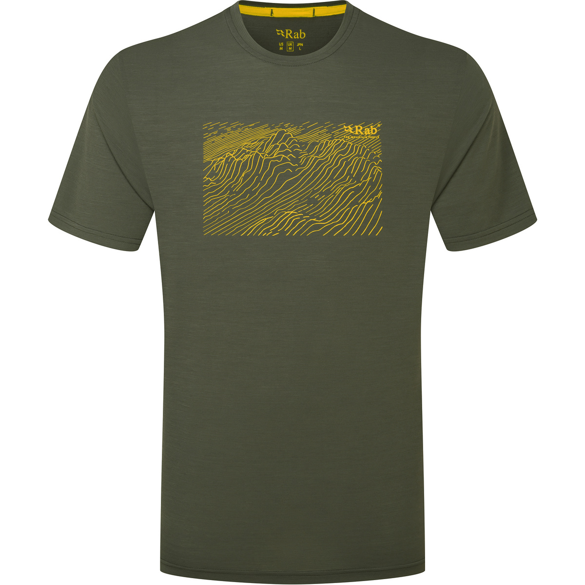 Rab Uomo Maglietta Syncrino Ridge (Taglia XXL, Verde oliva)