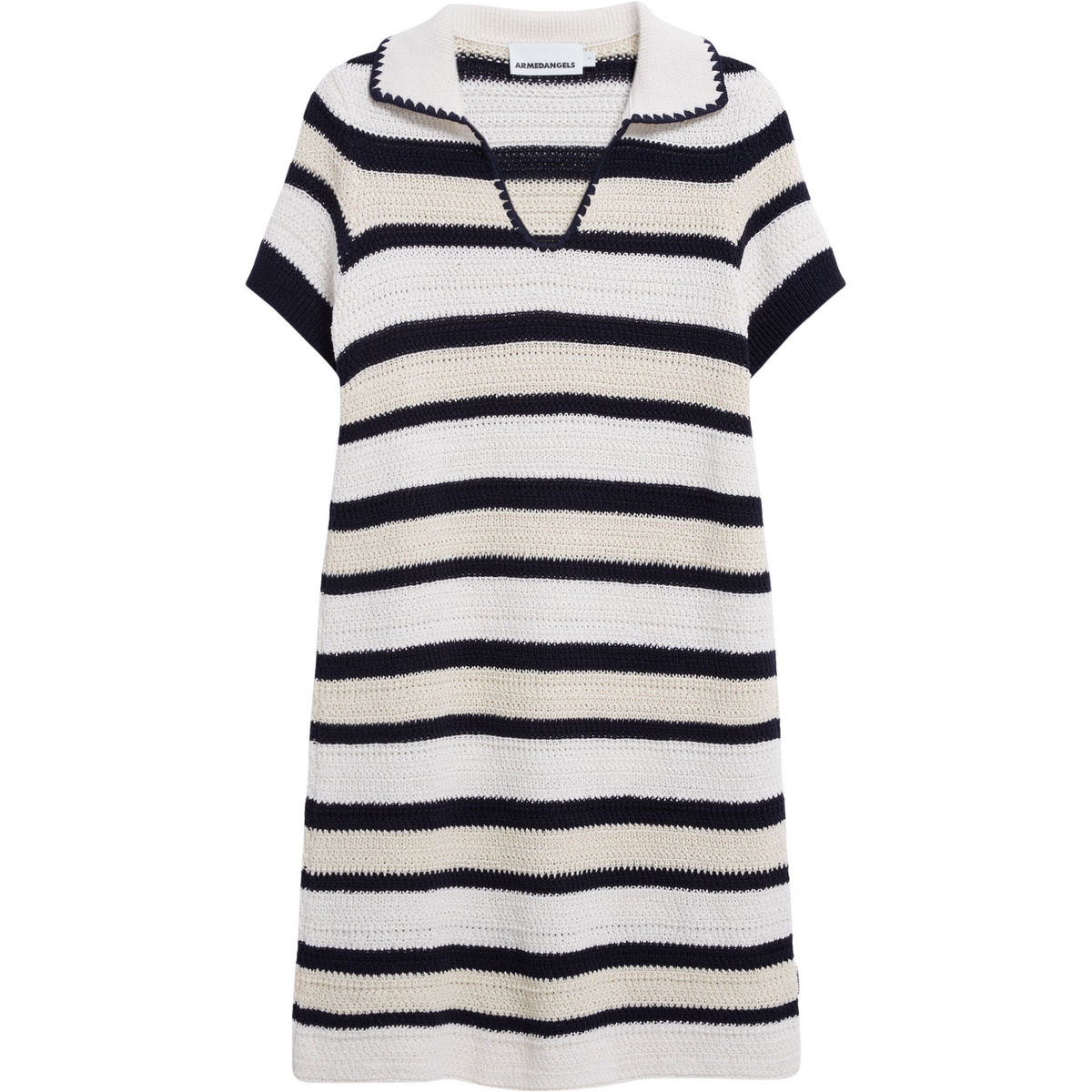 Armedangels Damen Paolinaa Crochet Kleid (Größe L, weiss)