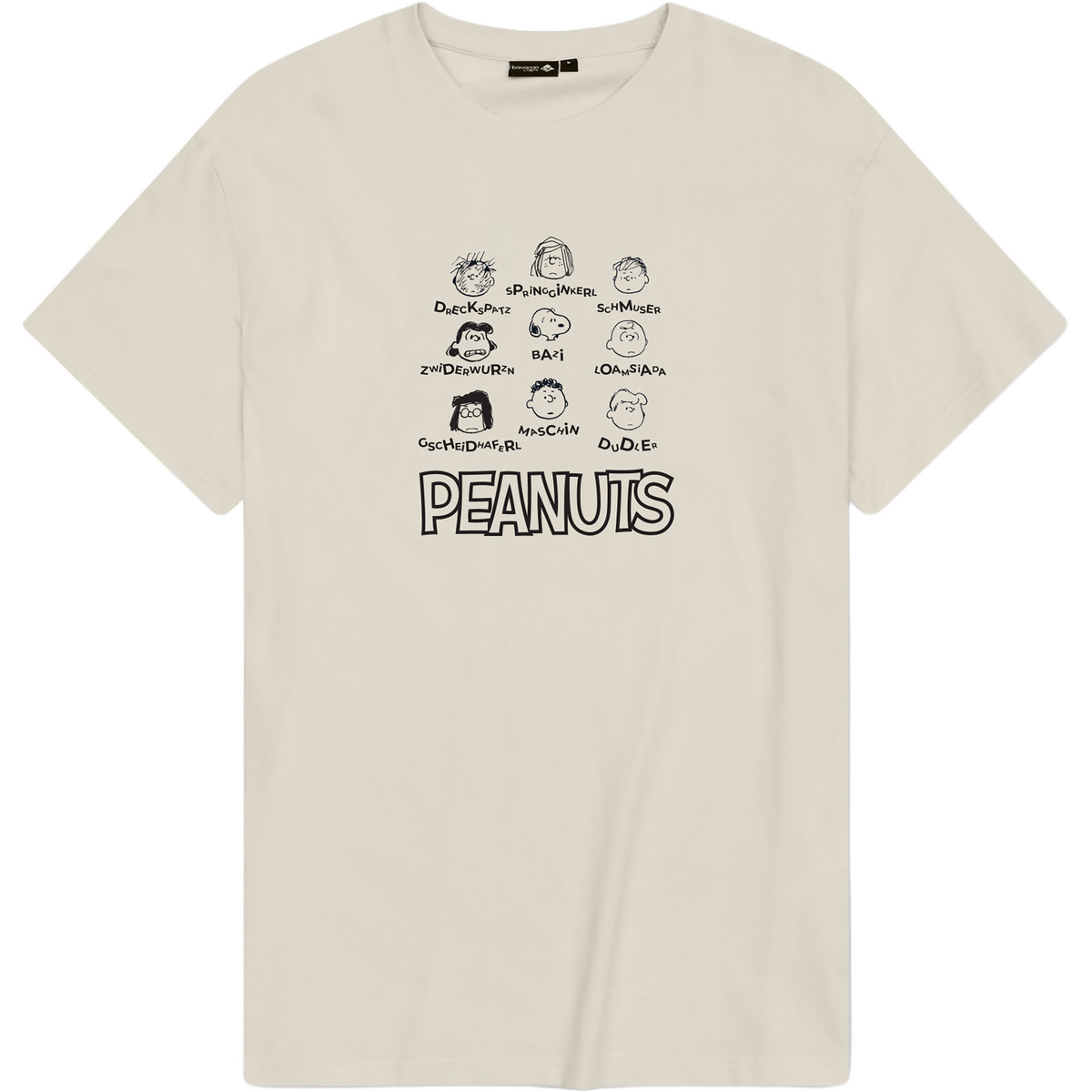 Bavarian Caps Homme T-shirt Peanuts: Grantlers (taille L, Blanc)