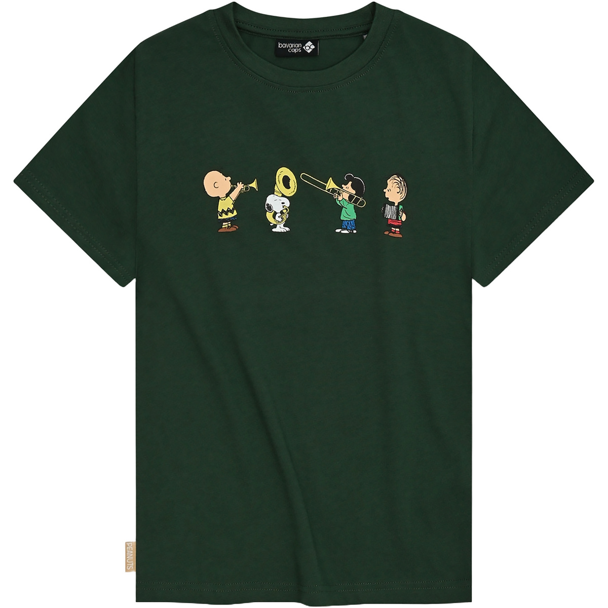 Bavarian Caps Bambino Maglietta Peanuts: Blaskapelle (Taglia 110 , Verde)