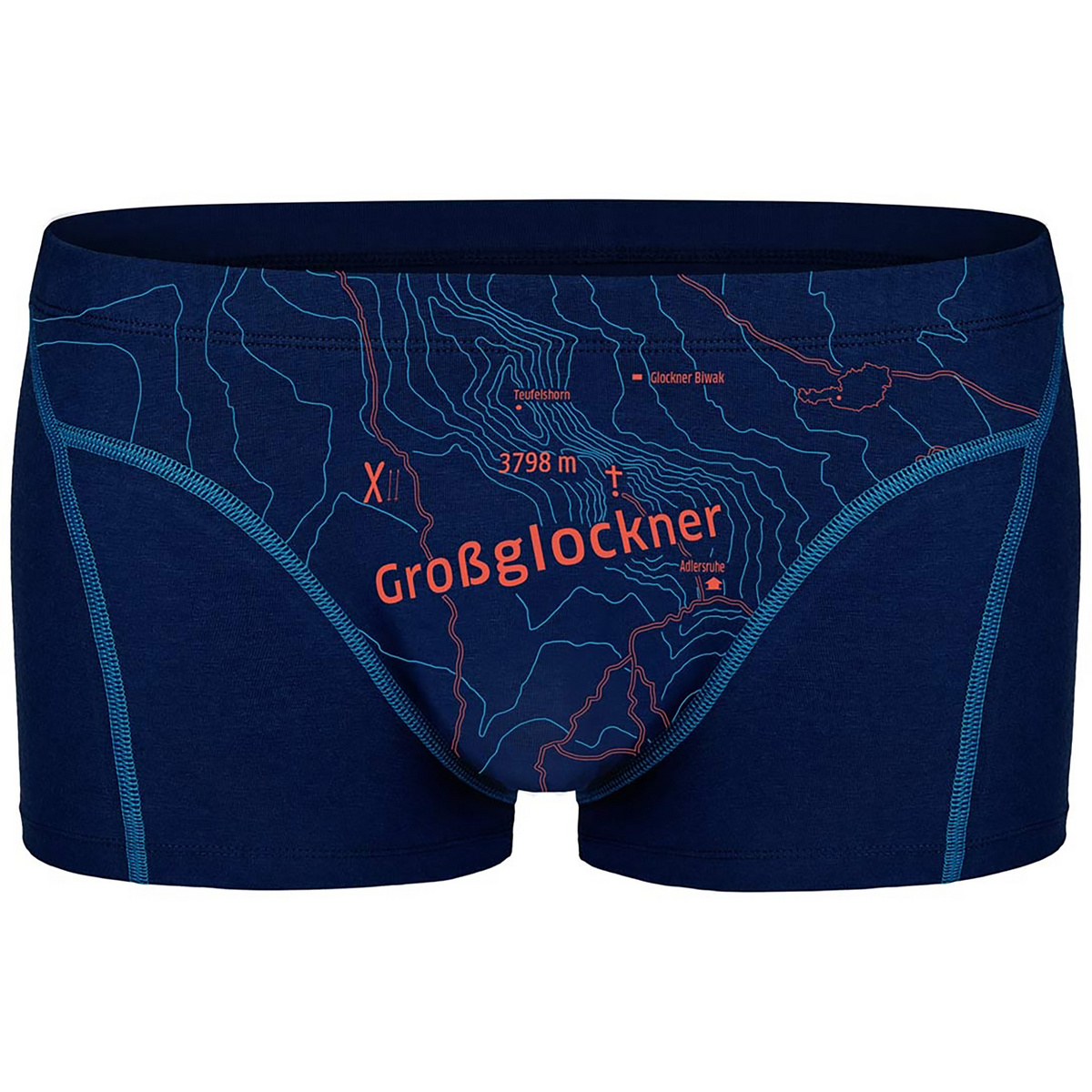 Ein schöner Fleck Erde Uomo Boxer Großglockner (Taglia L, Blu)