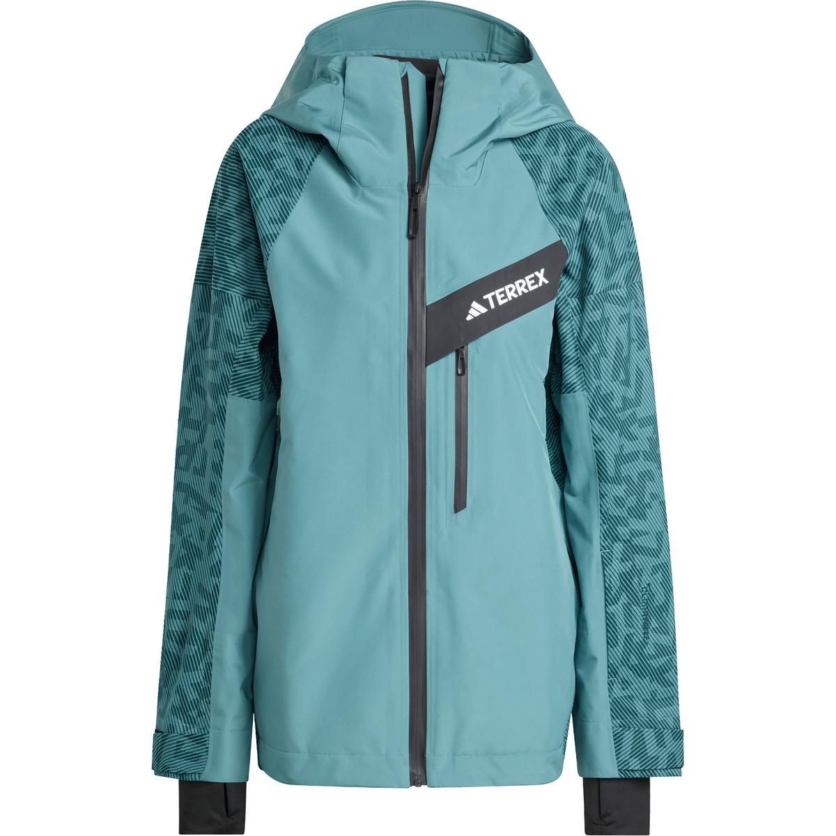 adidas Terrex Damen Techrock Hybrid Primeknit Climaproof Jacke (Größe M, gruen