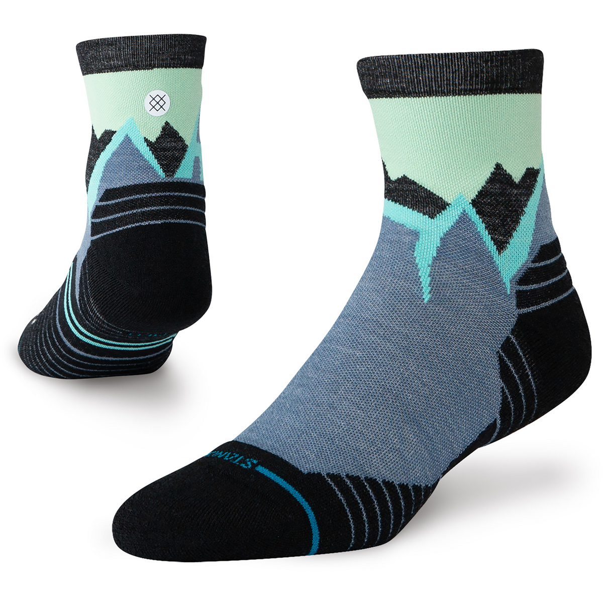 Stance Icy Mountain Light Wool Qtr Socken (Größe 38 , blau)