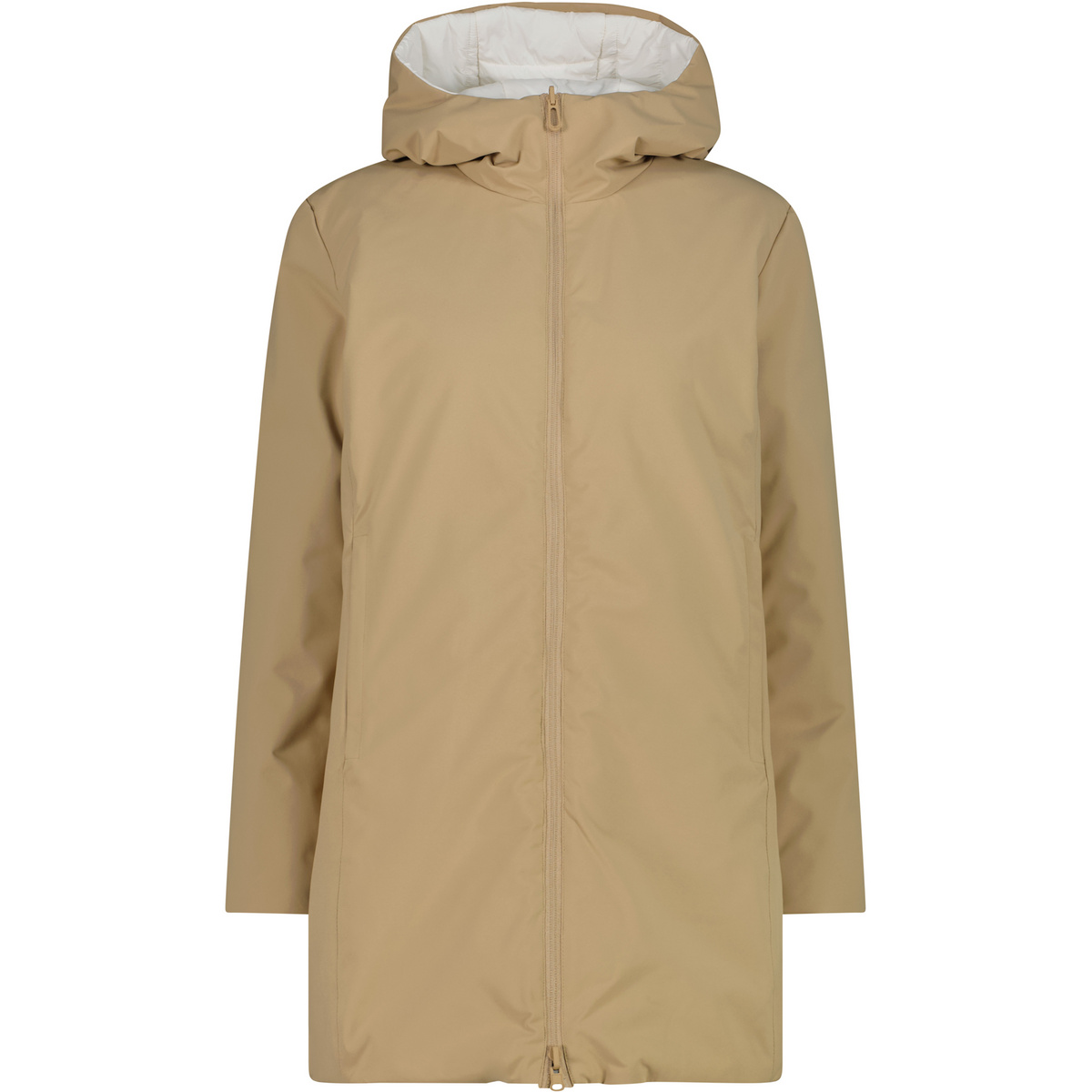 CMP Femme Parka Reverse Hoodie (taille L, Beige)