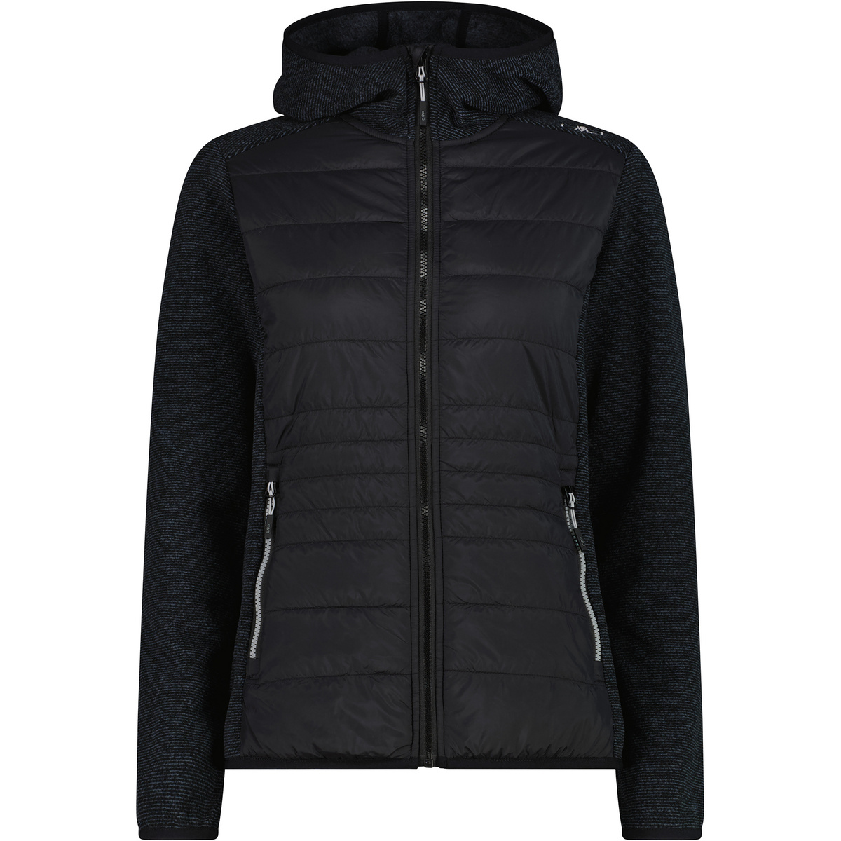 CMP Damen Hybrid Hoodie Jacke (Größe M, schwarz)