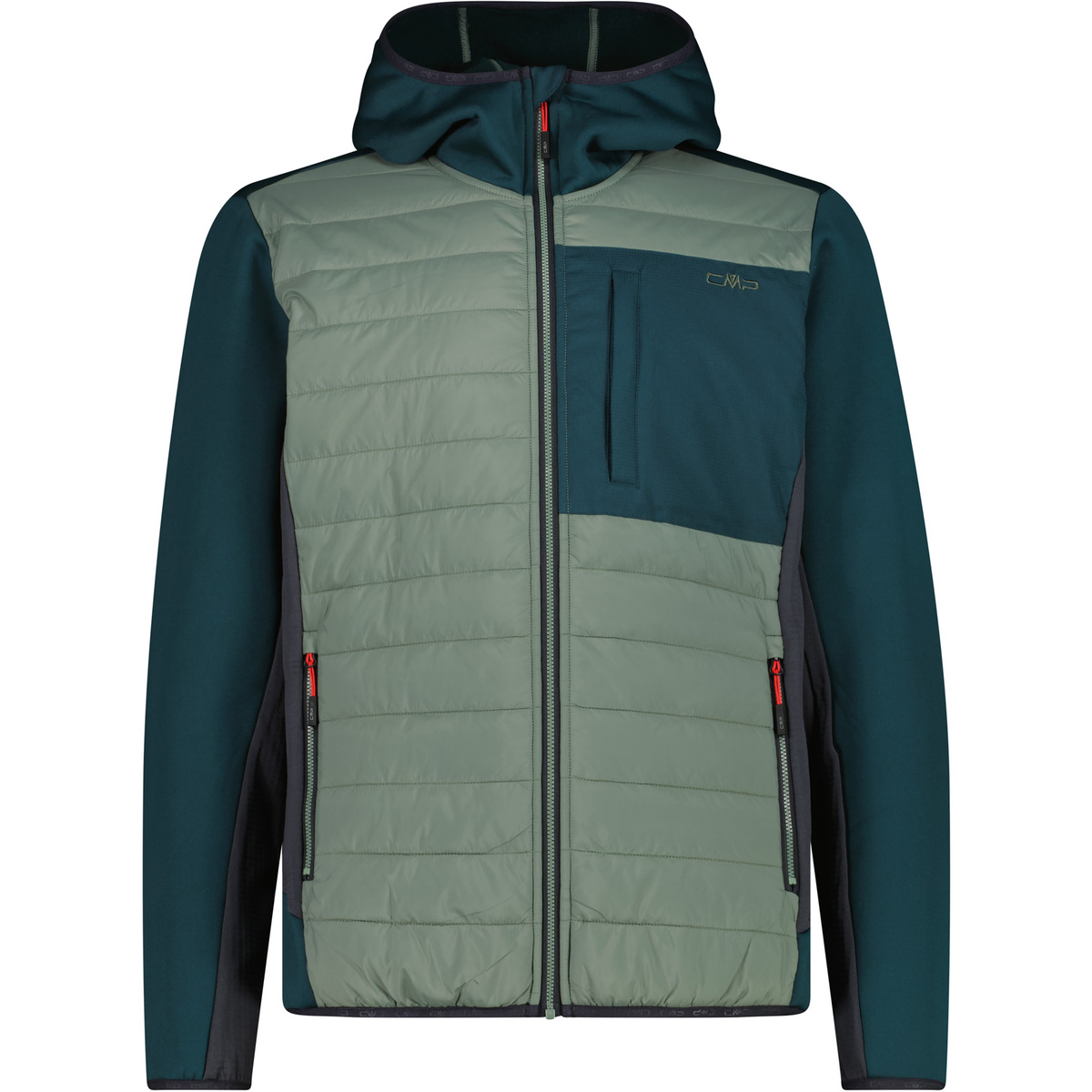 CMP Herren Hybrid Hoodie Jacke (Größe 3XL, gruen)