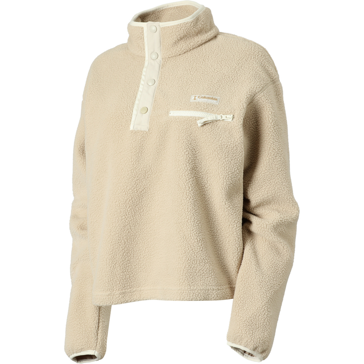 Columbia Damen Helvetia II Cropped Half Snap Pullover (Größe M, beige)