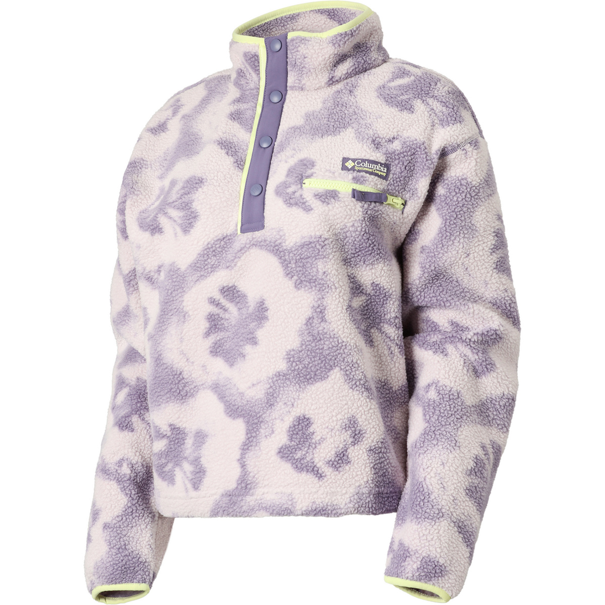 Columbia Damen Helvetia II Printed Cropped Pullover (Größe XS, lila)