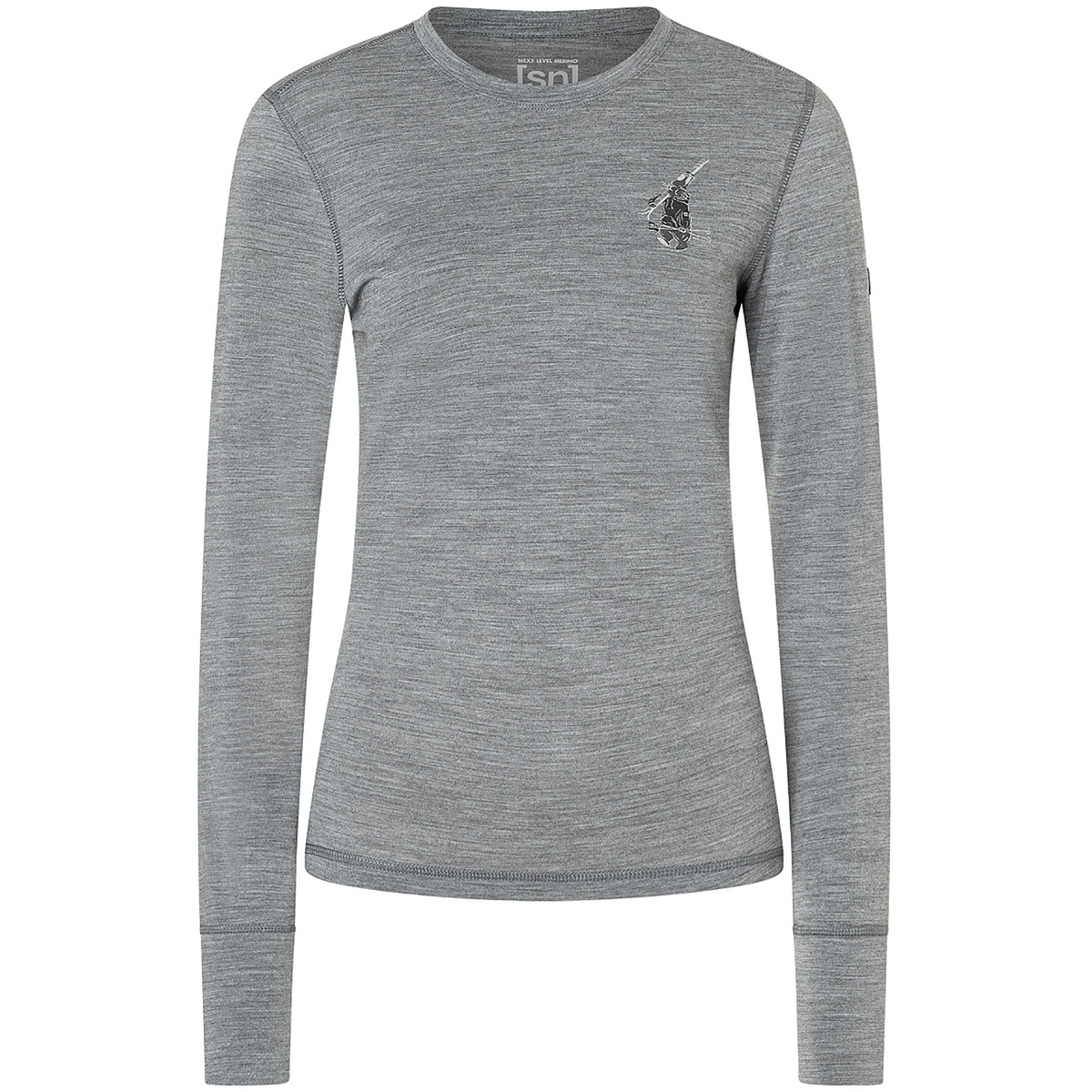 Super.Natural Damen Tundra175 Bunny Longsleeve (Größe S, grau)