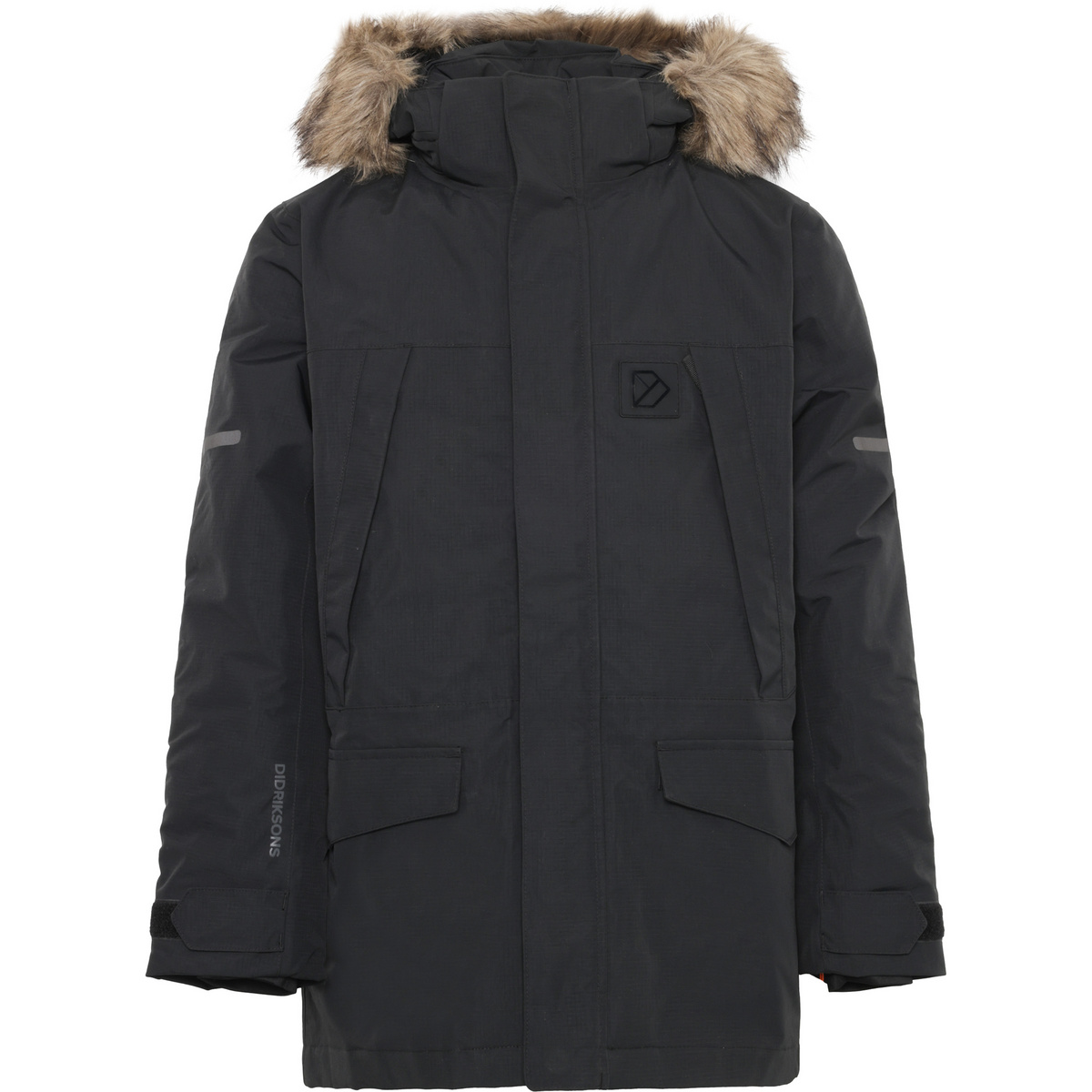 Didriksons Kinder Sylvin Parka (Größe 170, schwarz)