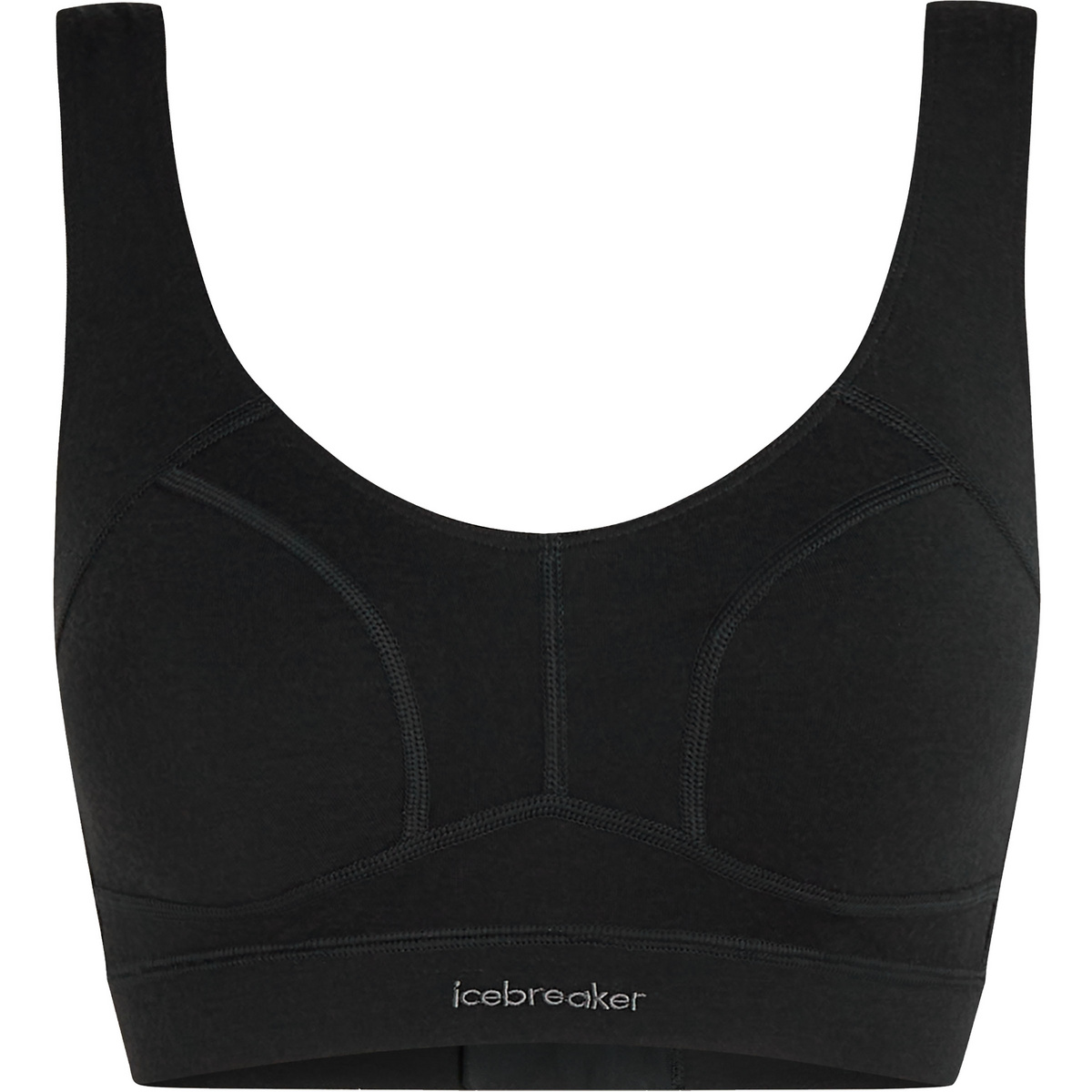 Icebreaker Femme Soutien-gorge de sport Merino Queens Clasp (taille XS, Noir)