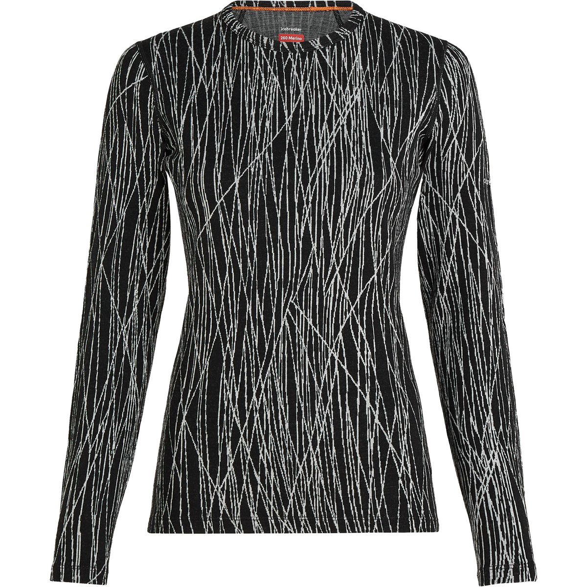 Image of Icebreaker Donna Maglia a manica lunga Merino 260 Tech Vertex Delta Lines