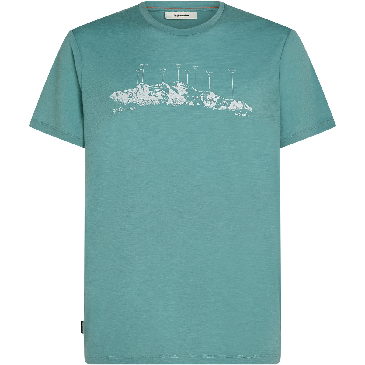 Image of Icebreaker Uomo Maglietta Merino 150 Tech Lite The Peaks