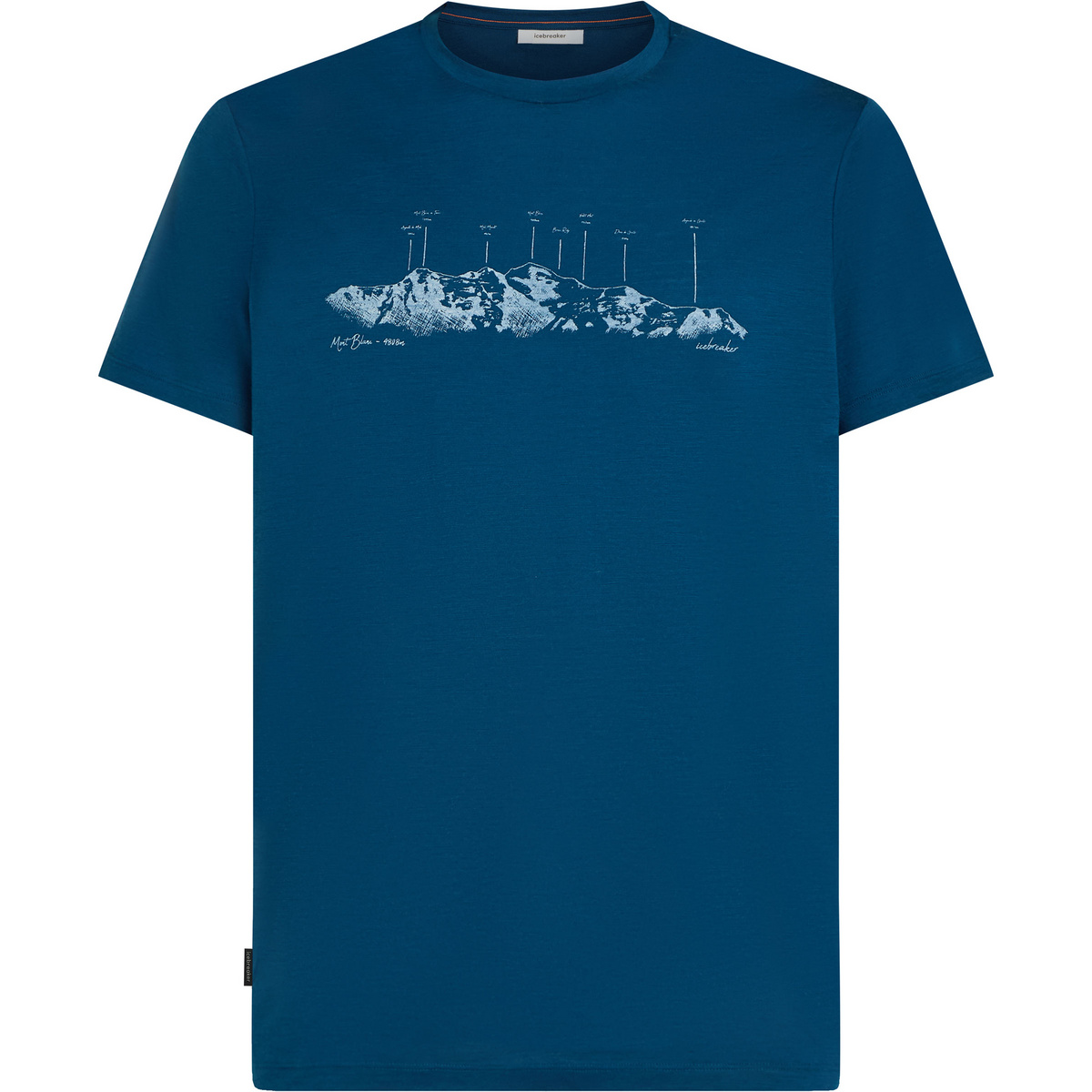 Icebreaker Herren Merino 150 Tech Lite The Peaks T-Shirt (Größe M, blau)