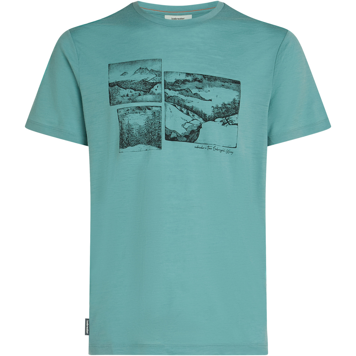Icebreaker Herren Merino 150 Tech Lite The Climb T-Shirt (Größe S, blau)