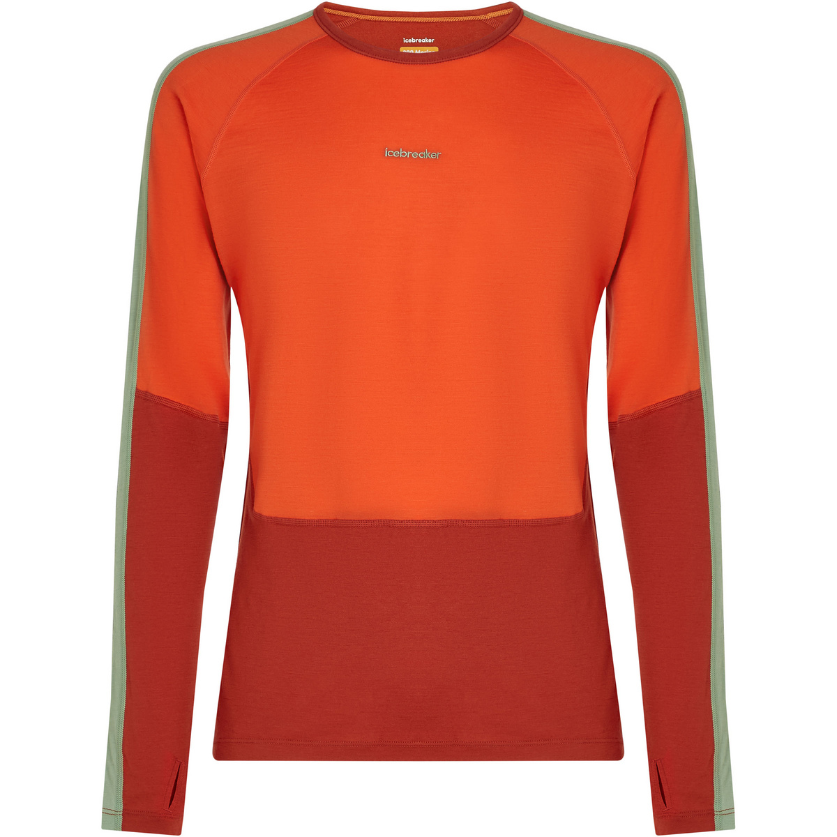 Icebreaker Herren Merino 200 Oasis+ Crewe Longsleeve (Größe XXL, rot)
