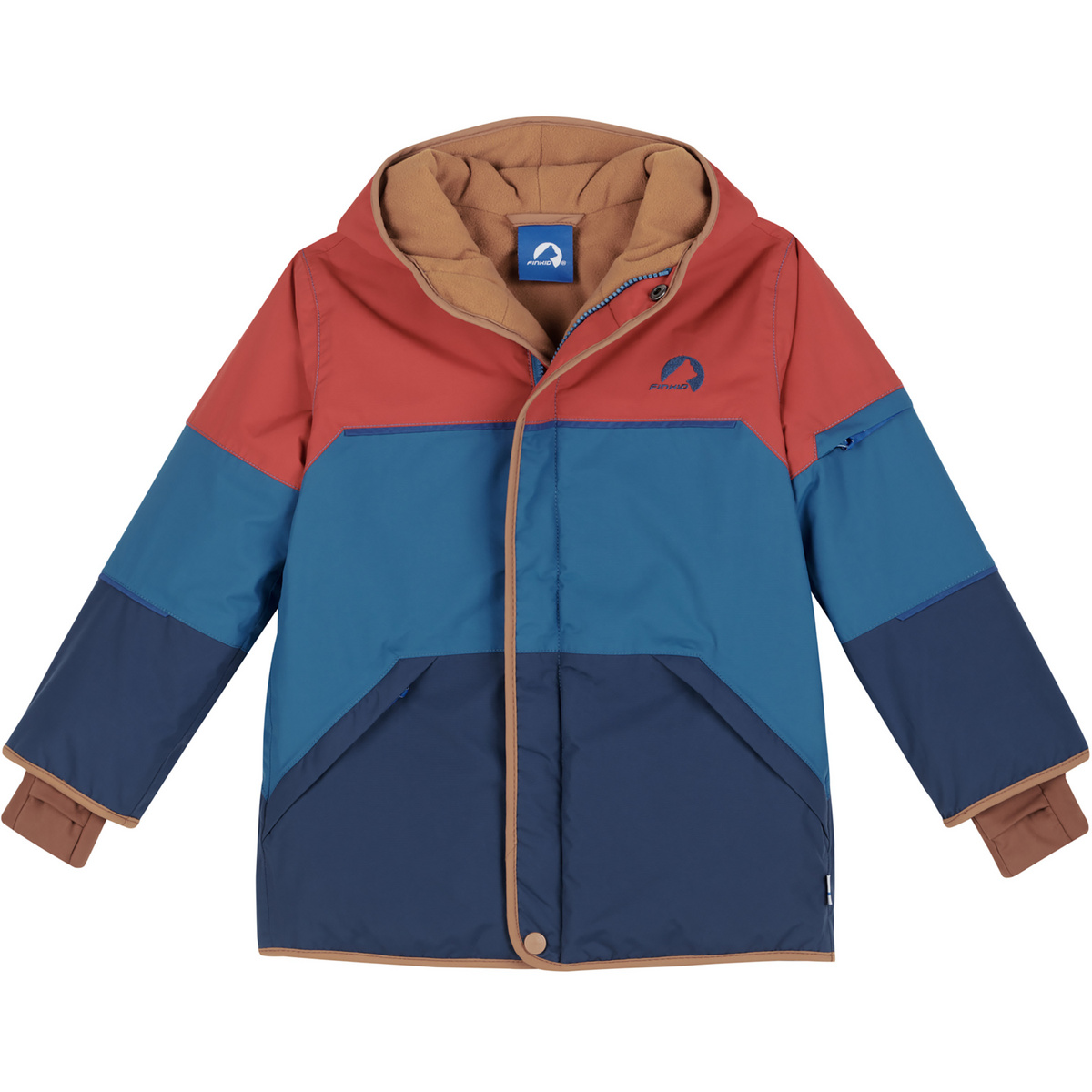 Finkid Kinder Taika Snow Jacke (Größe 130 , blau)