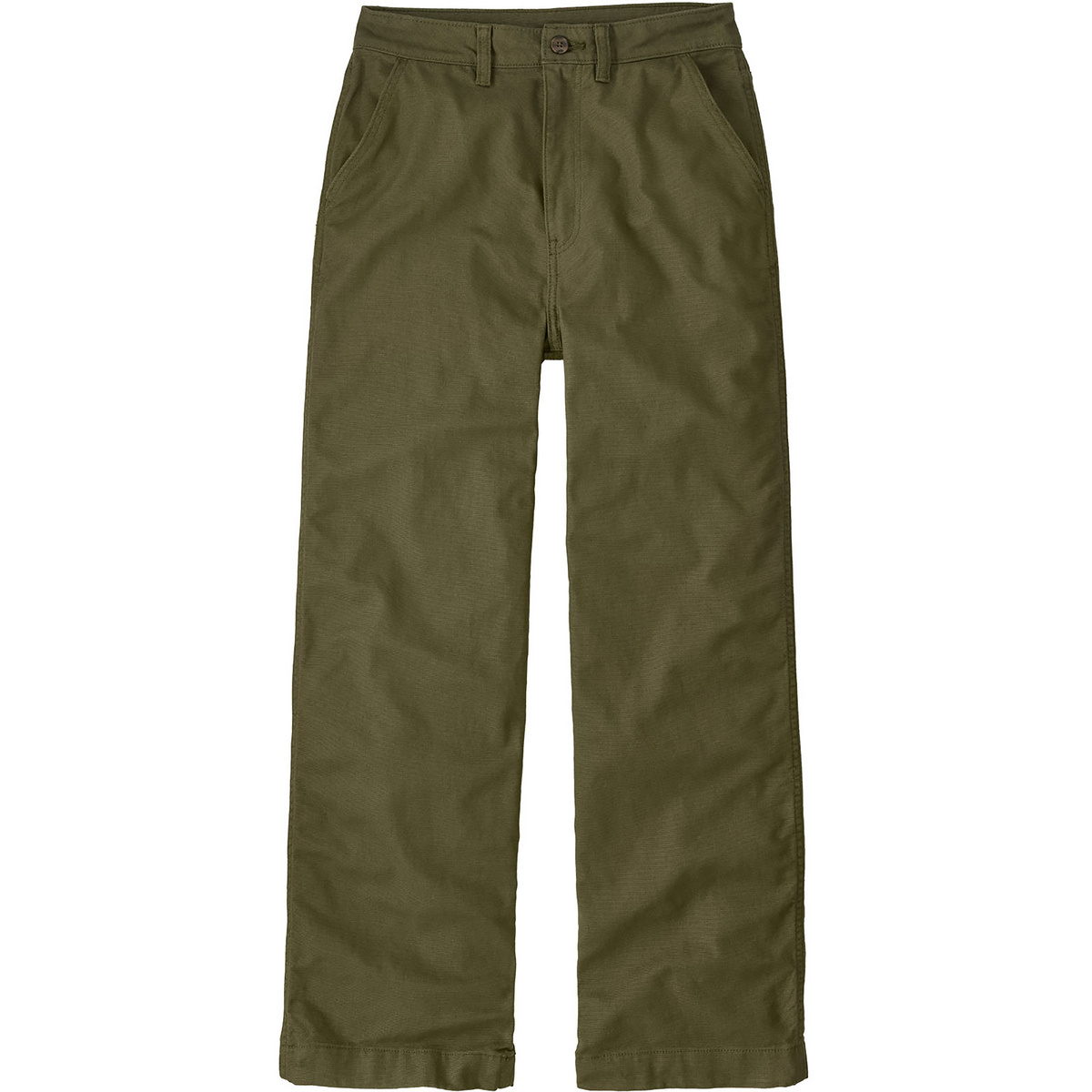 Patagonia Donna Pantaloni Point Reyes Canvas Wide Leg (Taglia S, Verde oliva)