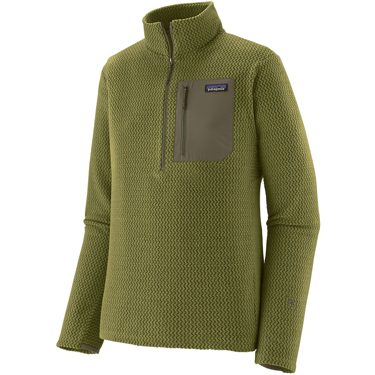 Patagonia Herren R1 Air Zip Neck Pullover (Größe XXL, oliv)