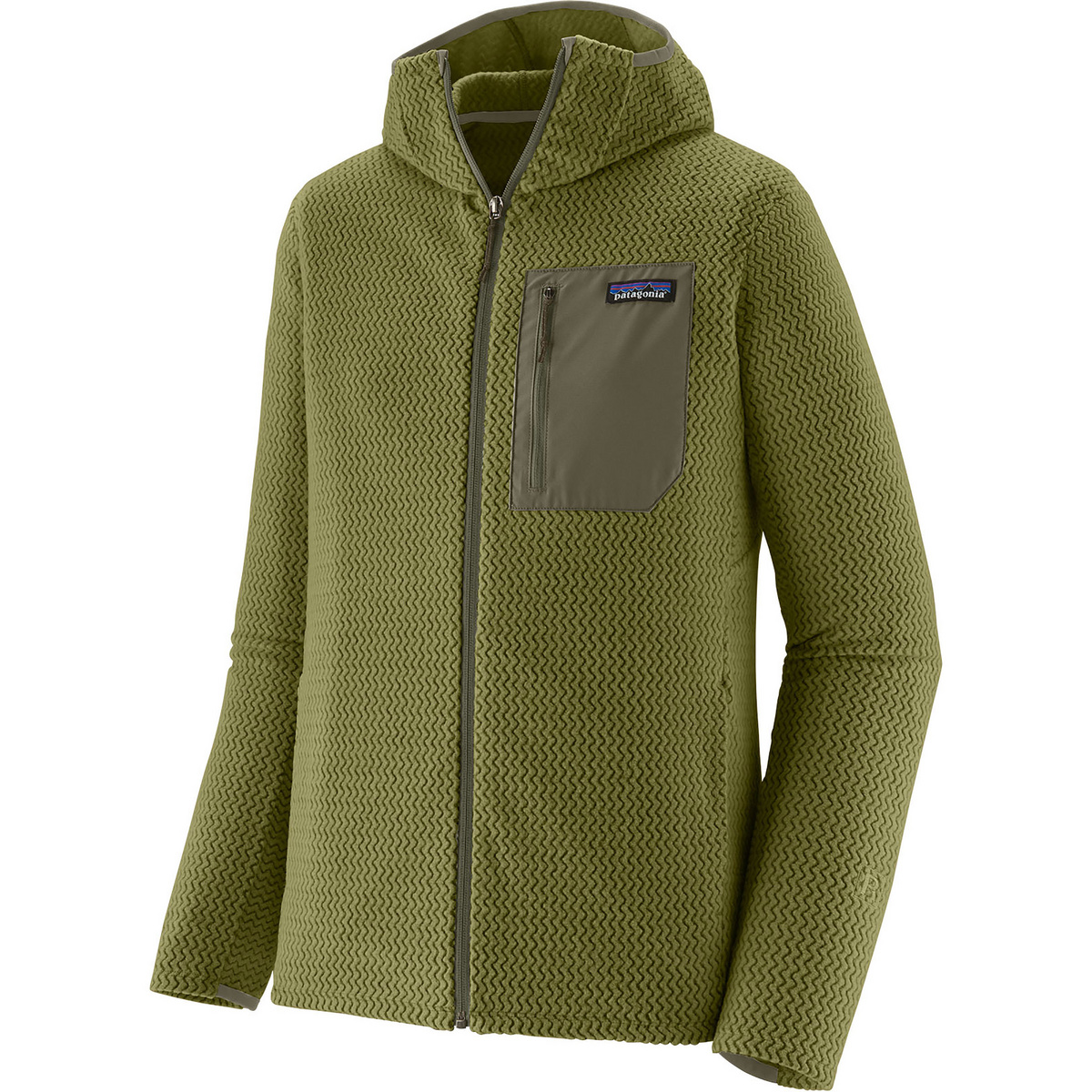 Patagonia Herren R1 Air Hoodie Jacke (Größe XXL, oliv)